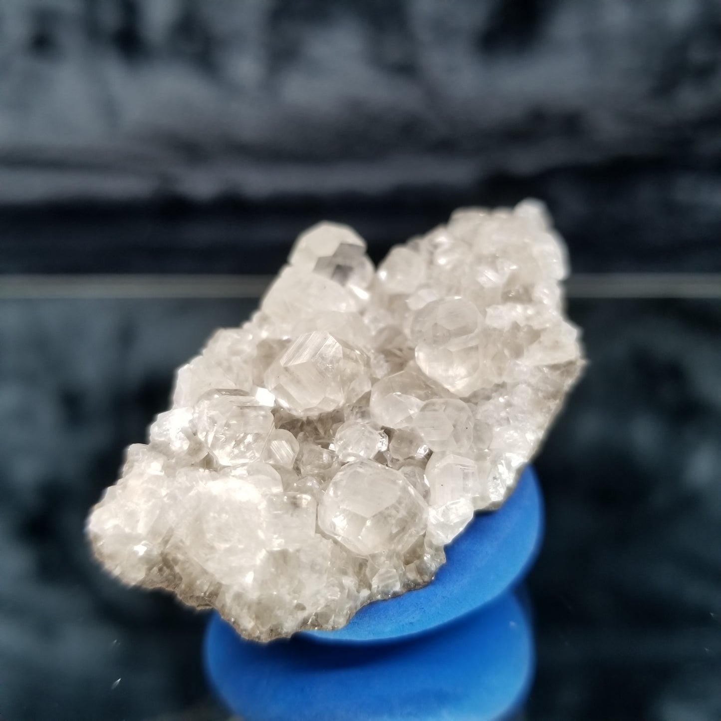 #33001 Super clear Nailhead Spar cluster, Chalcopyrite ore and multiple fossils in the matrix