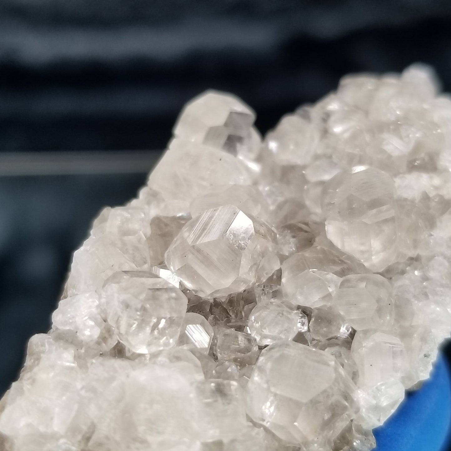 #33001 Super clear Nailhead Spar cluster, Chalcopyrite ore and multiple fossils in the matrix