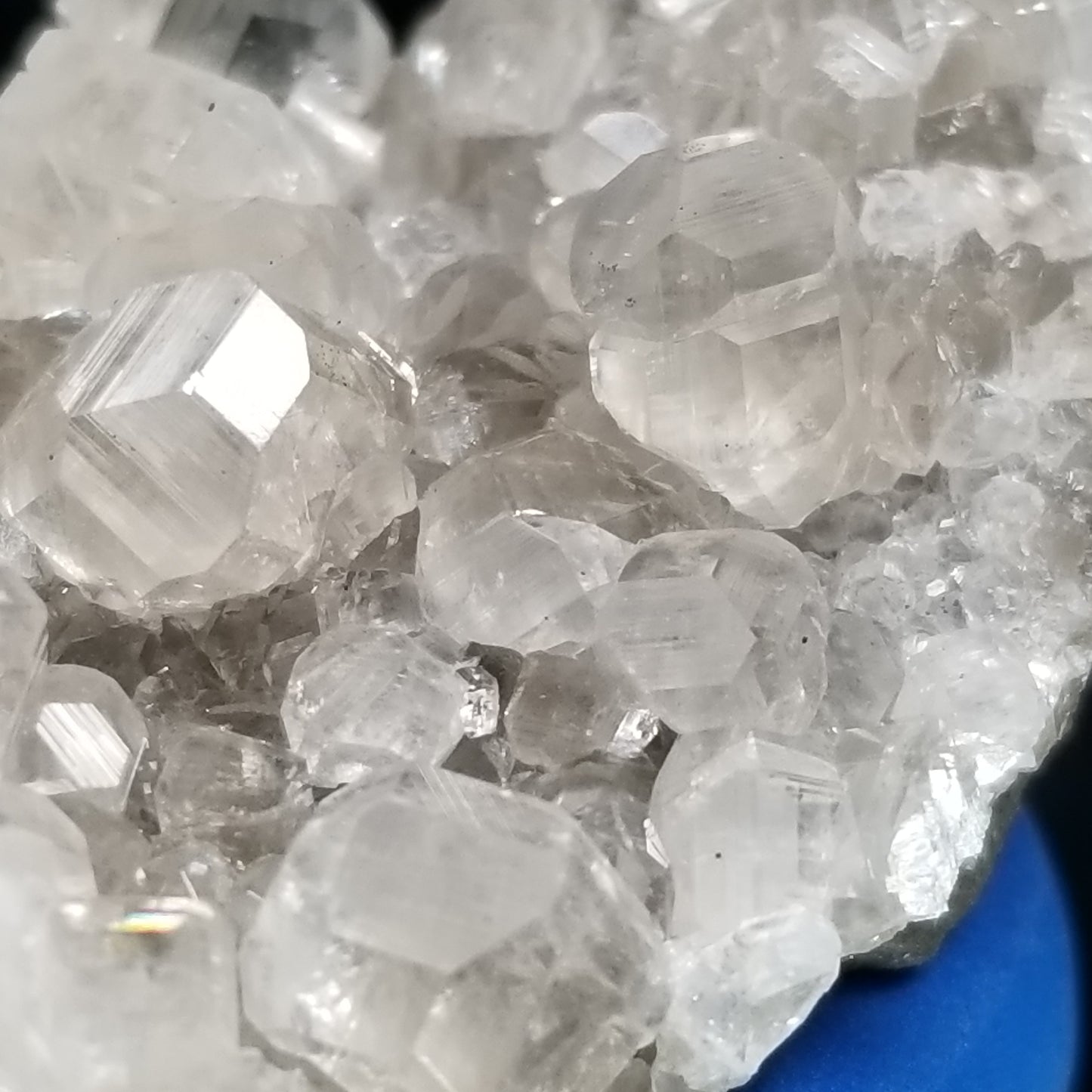 #33001 Super clear Nailhead Spar cluster, Chalcopyrite ore and multiple fossils in the matrix