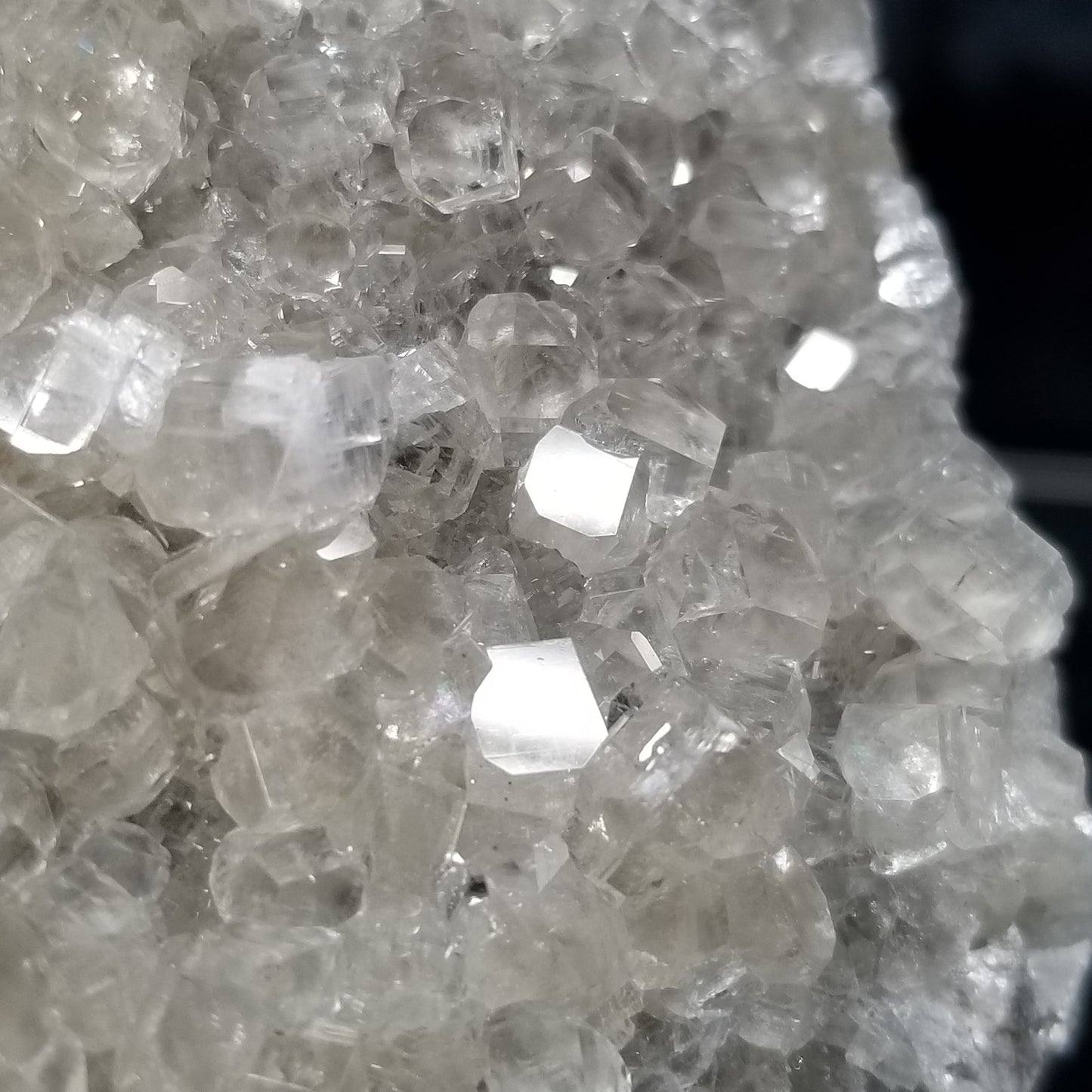 #33011 Super clear Nailhead Spar Calcite cluster, Chalcopyrite ore and multiple small fossils in the matrix