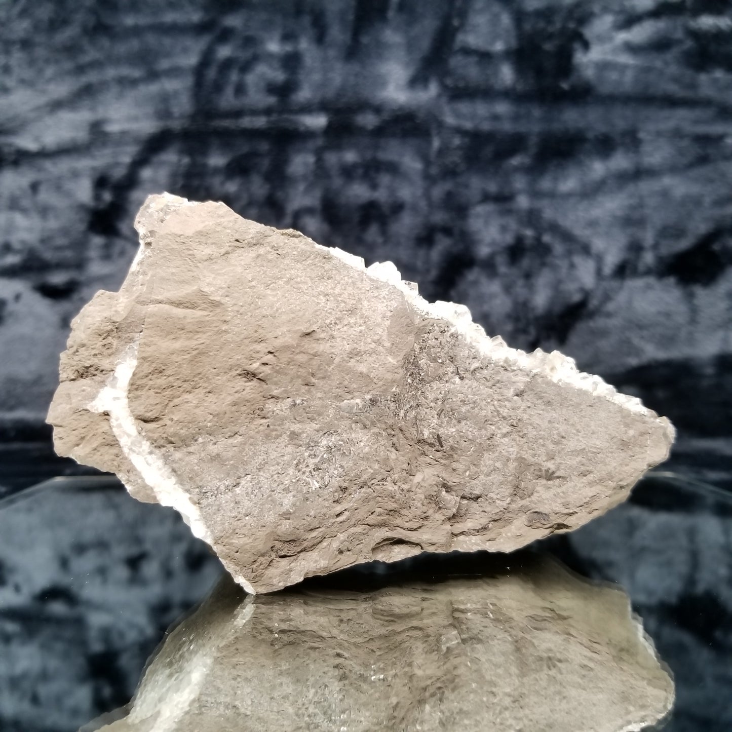 #33011 Super clear Nailhead Spar Calcite cluster, Chalcopyrite ore and multiple small fossils in the matrix