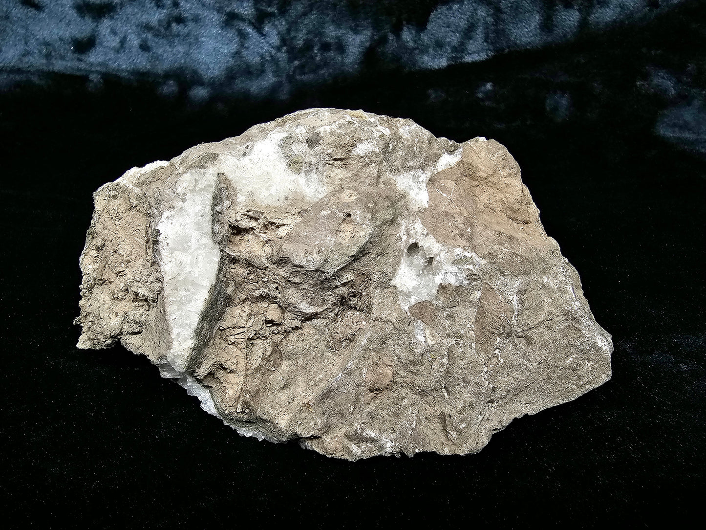 #33044 Super clear Nailhead Spar Calcite cluster, Chalcopyrite ore and multiple small fossils in the matrix