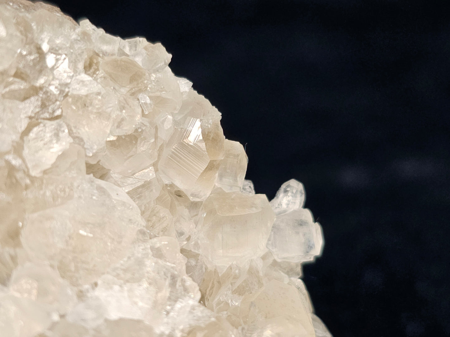 #33045 Super clear Nailhead Spar Calcite cluster, Chalcopyrite ore and multiple small fossils in the matrix