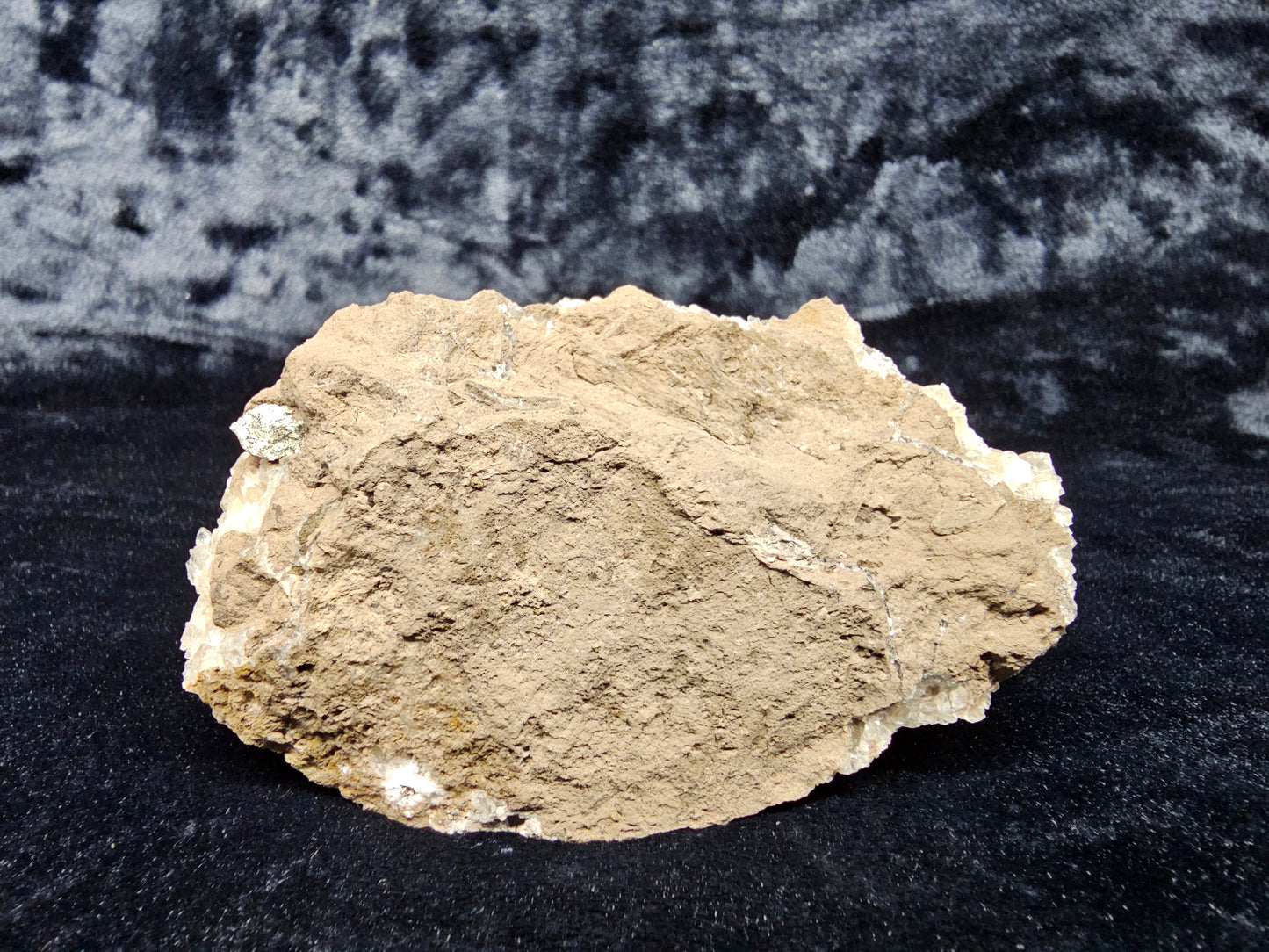 #33045 Super clear Nailhead Spar Calcite cluster, Chalcopyrite ore and multiple small fossils in the matrix