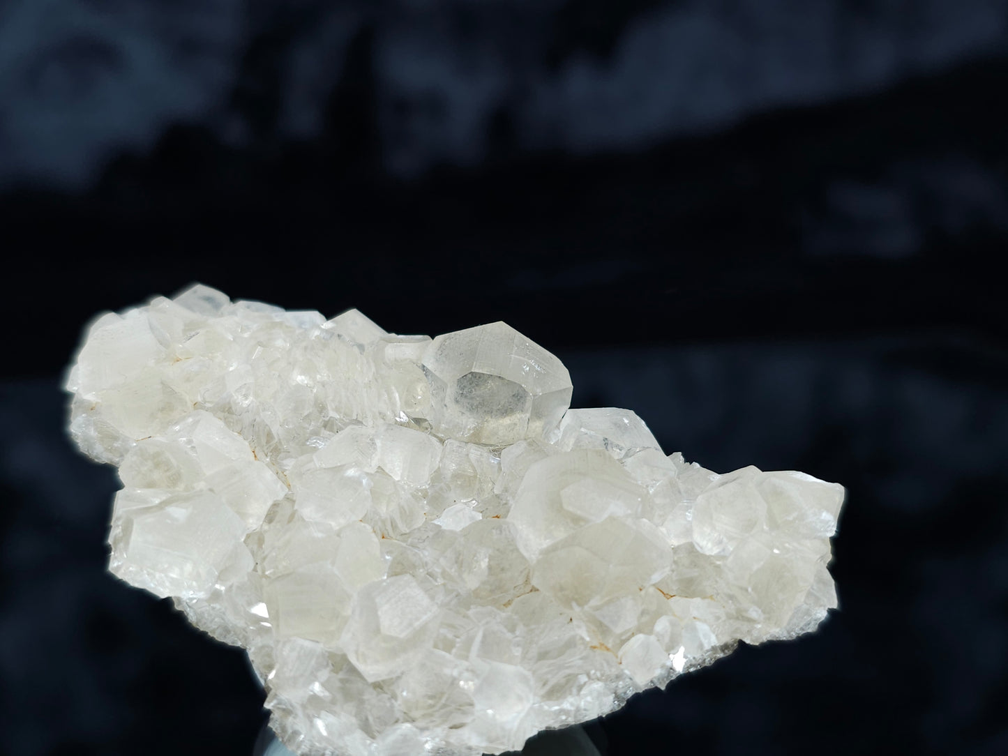 #33035 Super clear Nailhead Spar Calcite cluster, Chalcopyrite ore and multiple small fossils in the matrix