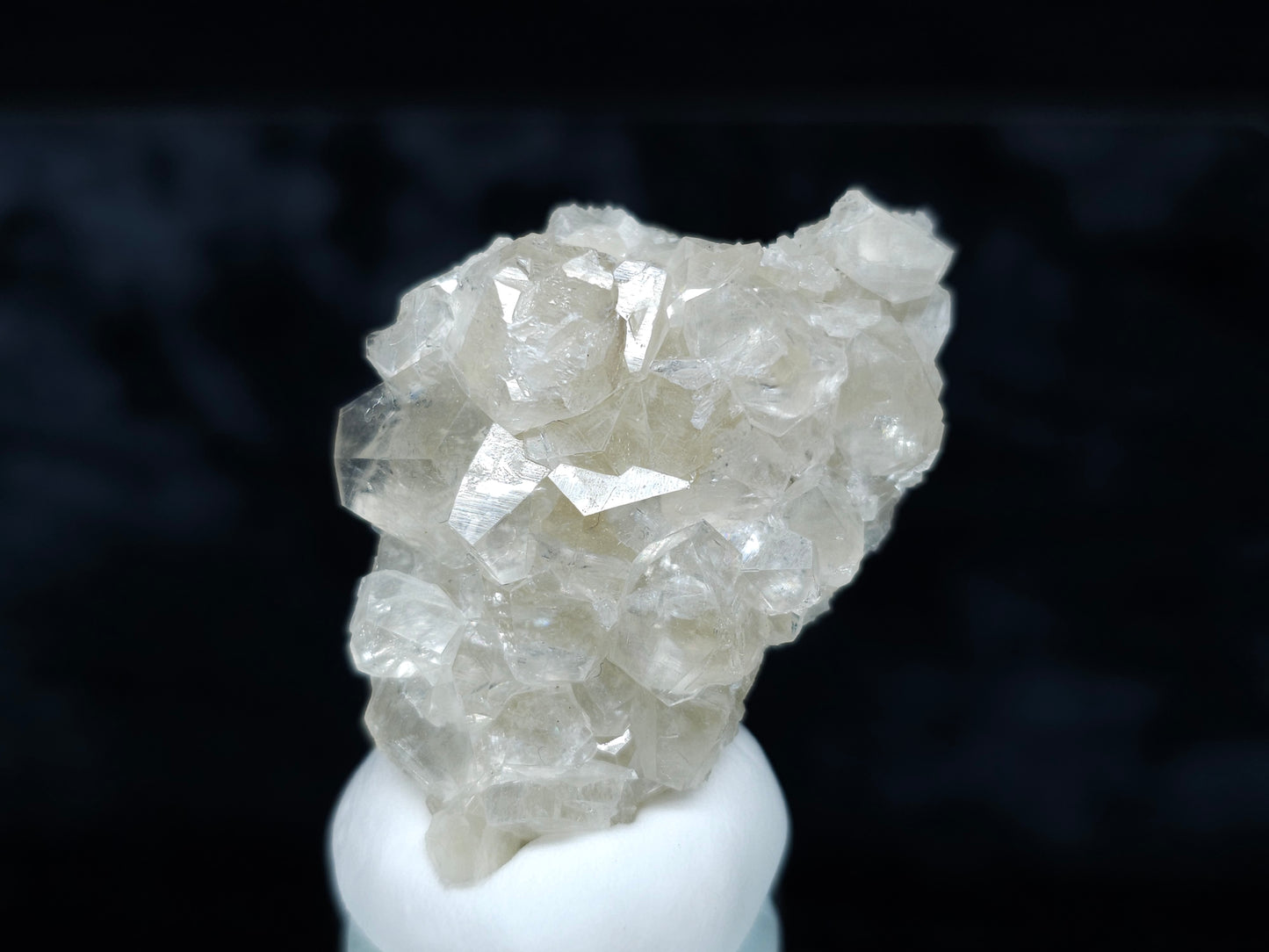 #33058 Super clear Nailhead Spar Calcite cluster, Chalcopyrite ore and multiple small fossils in the matrix