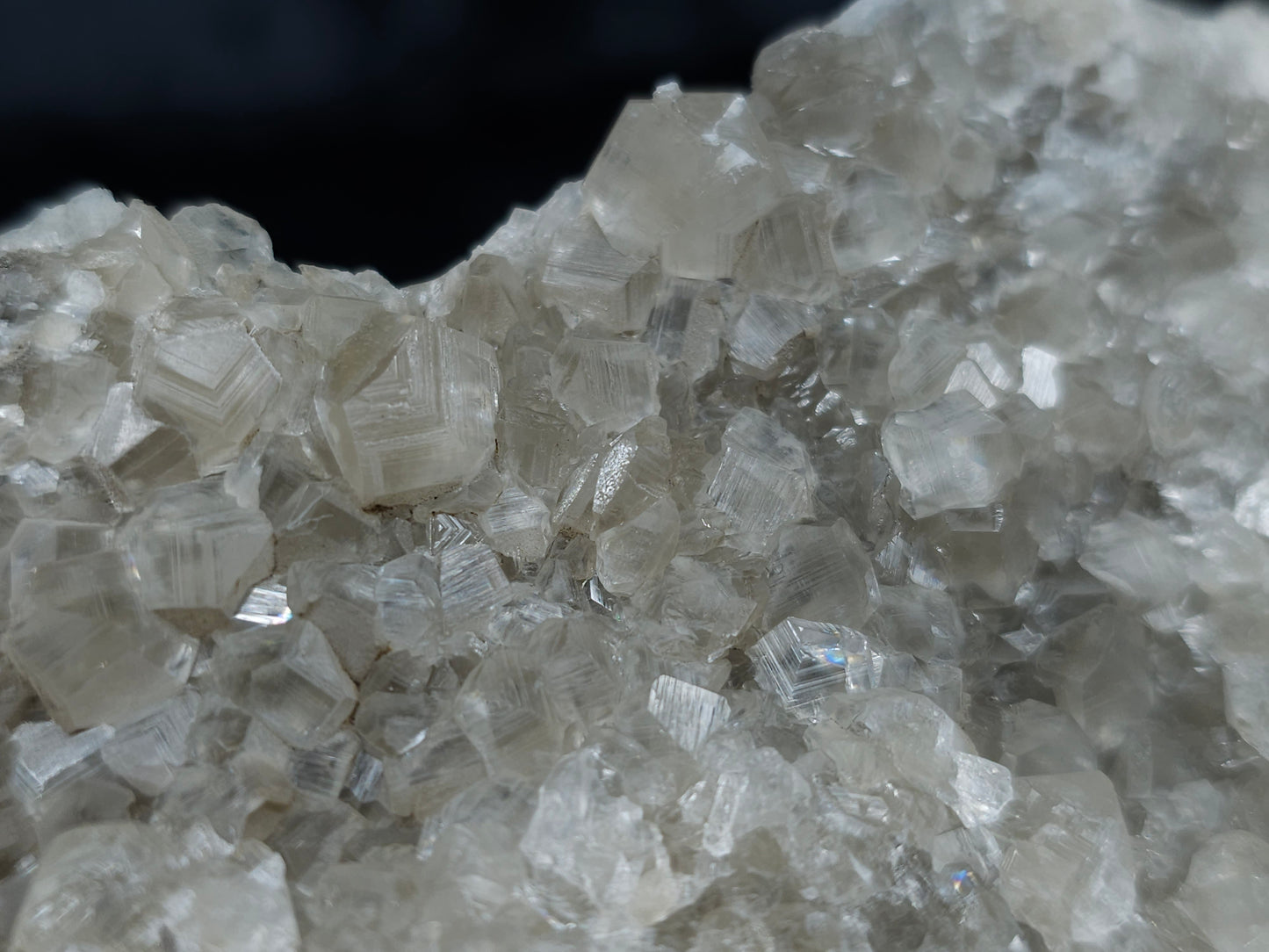 #33081 Super clear Nailhead Spar Calcite cluster, Chalcopyrite ore and multiple small fossils in the matrix