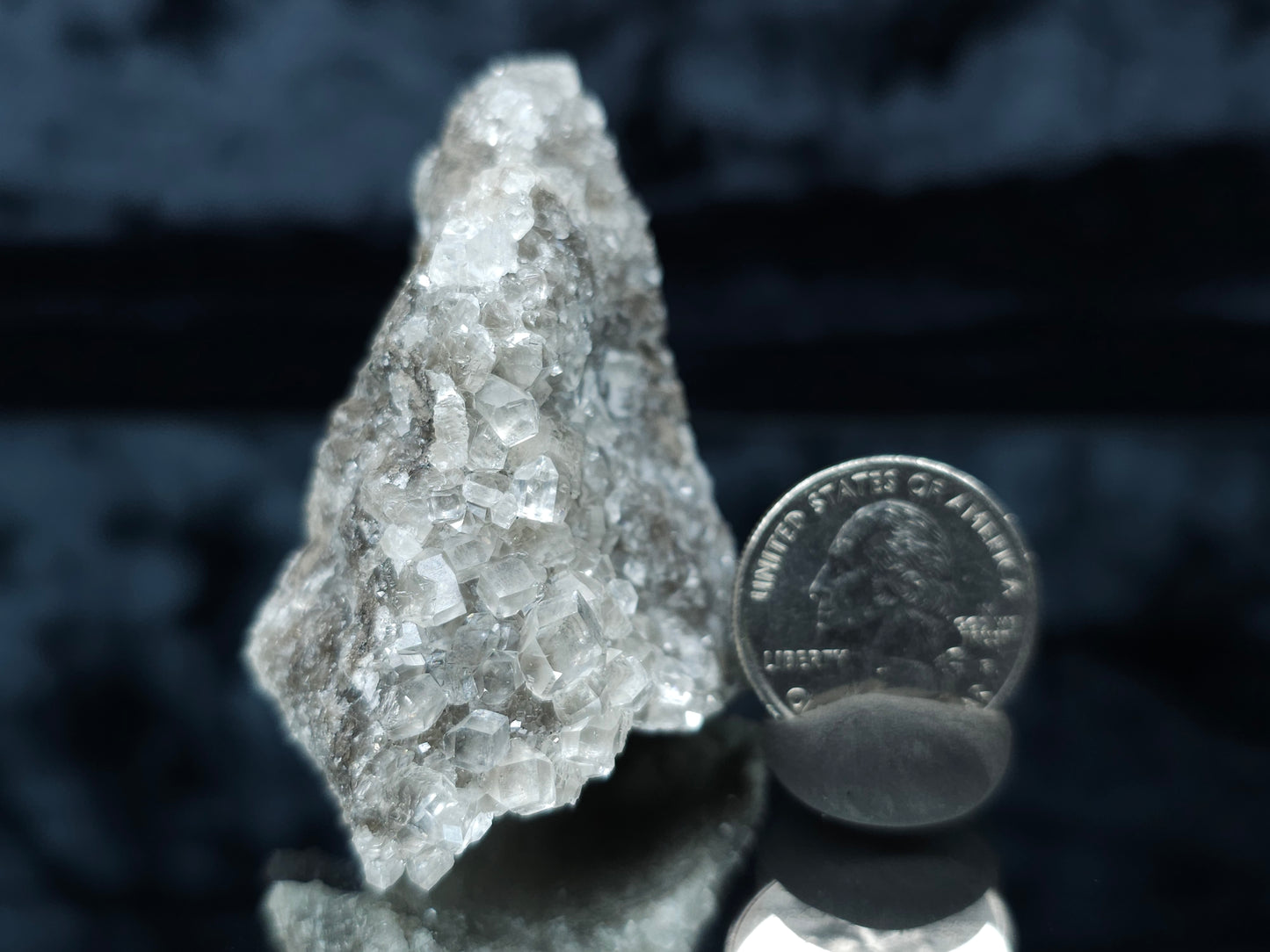 #33077 Super clear Nailhead Spar Calcite cluster, Chalcopyrite ore and multiple small fossils in the matrix