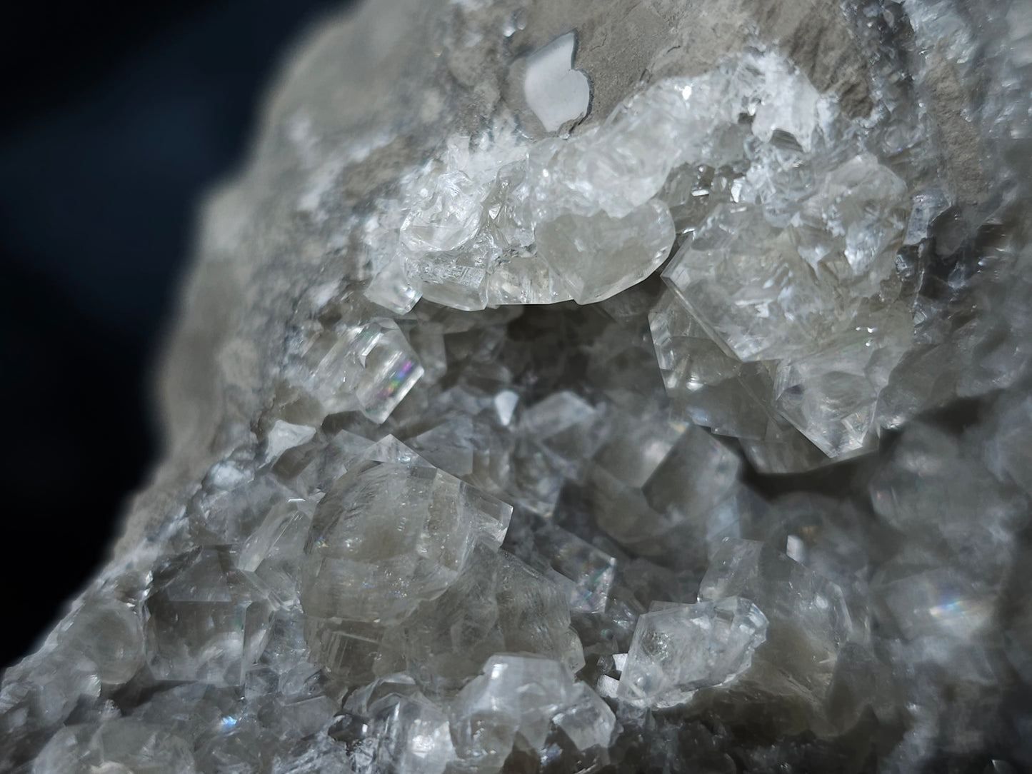 #33086 Phantom Nailhead Spar Calcite cluster, Chalcopyrite ore and multiple small fossils in the matrix