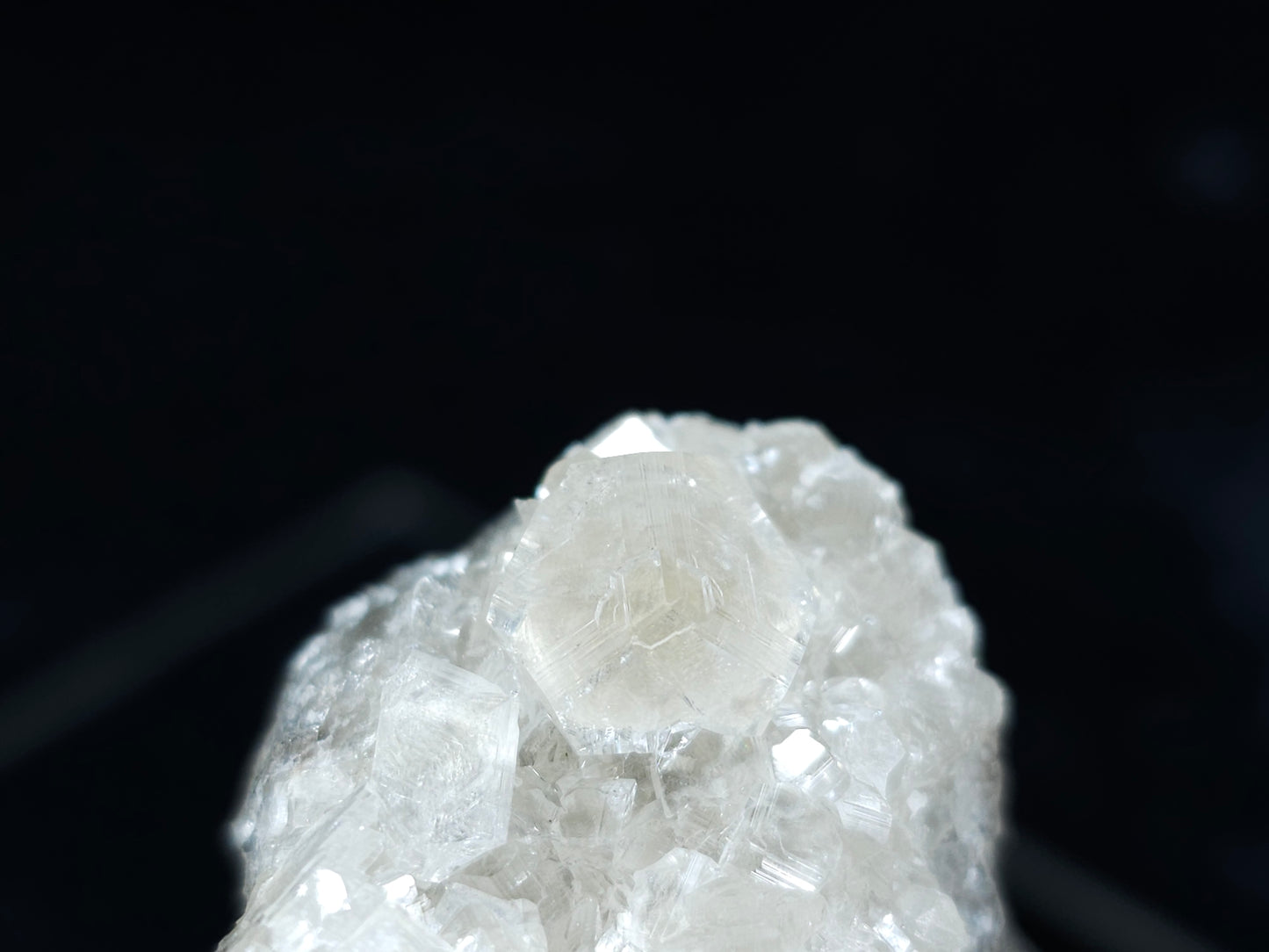 #33103 Super clear Nailhead Spar Calcite with Chalcopyrite ore and multiple small fossils in the matrix