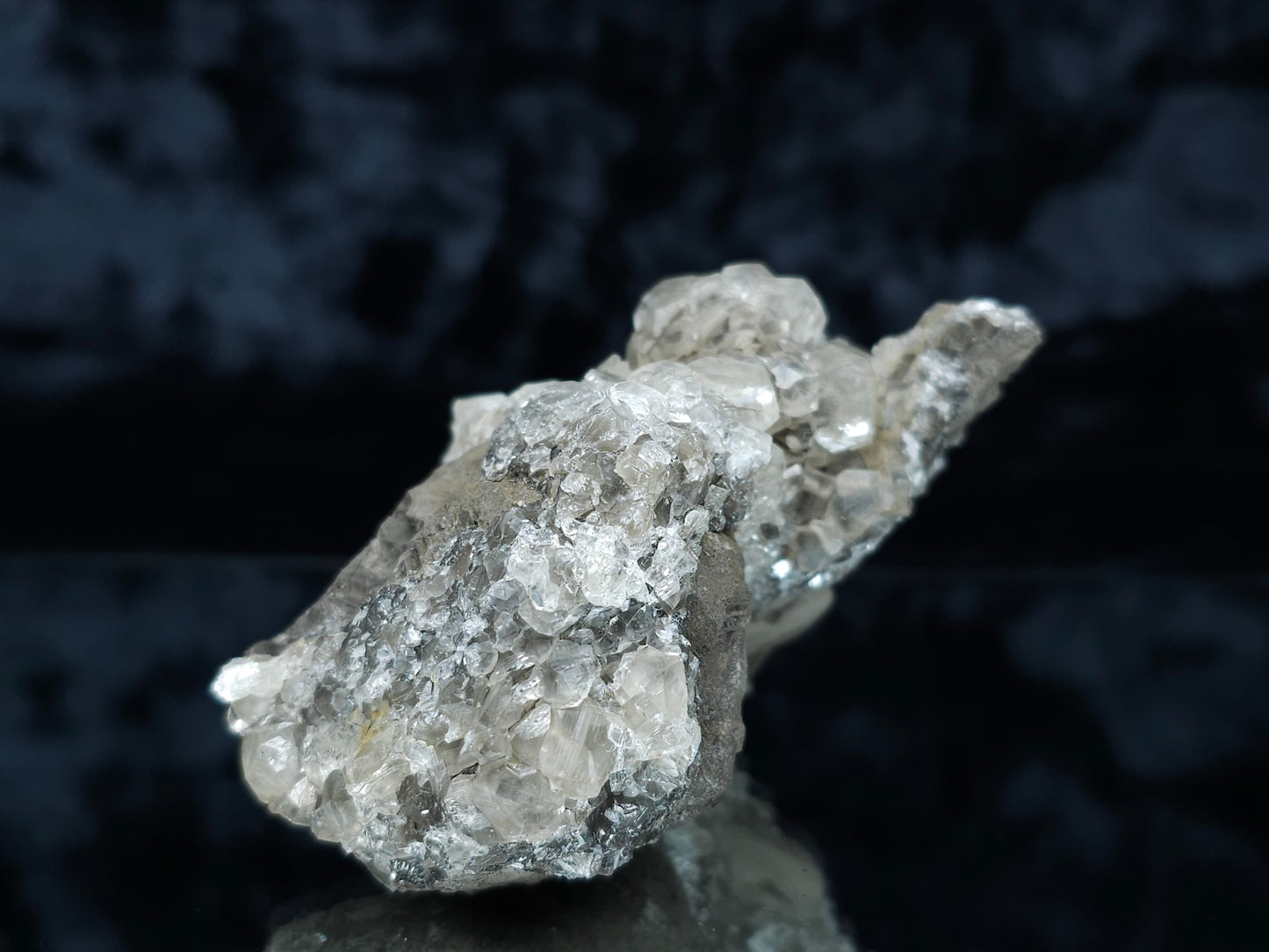 #33099 Super clear Nailhead Spar Calcite cluster, Chalcopyrite ore and multiple small fossils in the matrix