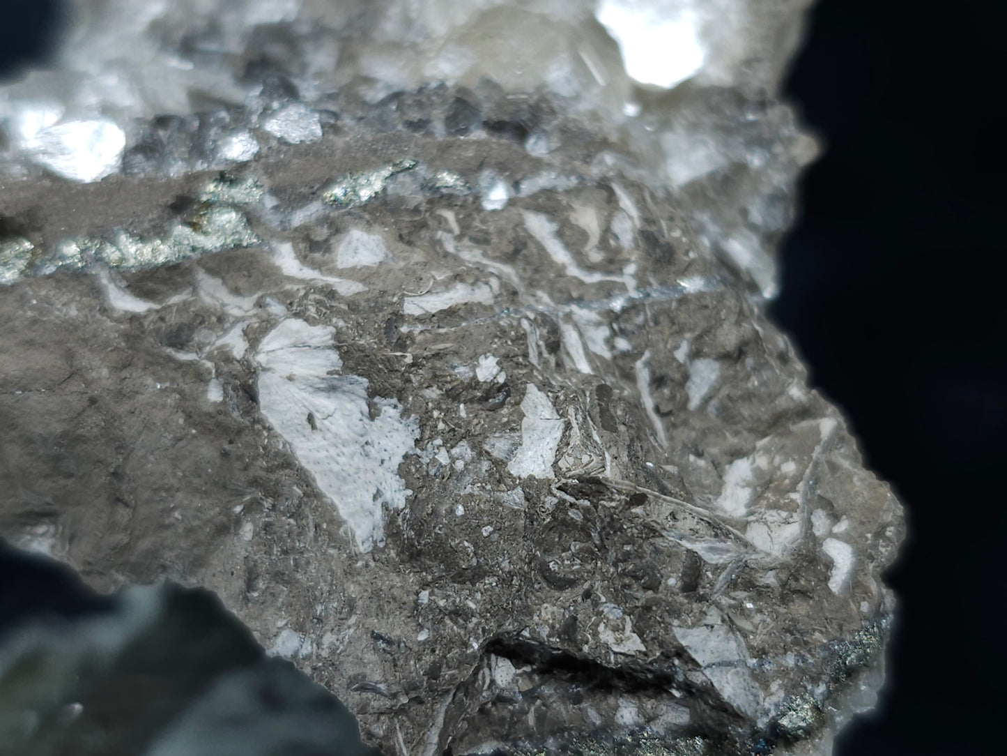 #33061 Super clear Nailhead Spar Calcite cluster, Chalcopyrite ore and multiple small fossils in the matrix