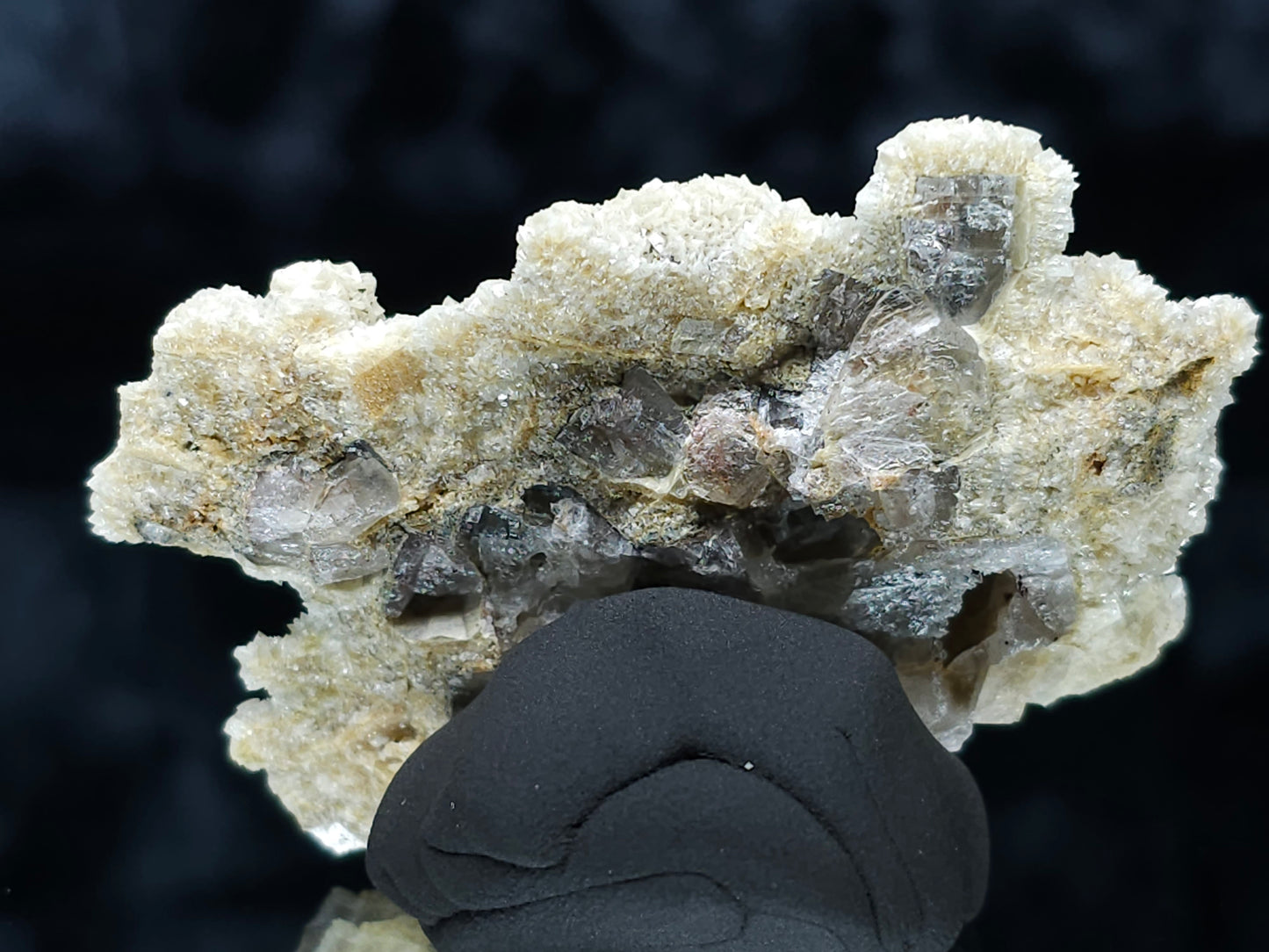 #88022 Cream-white Calcite pseudomorph after uncommon Calcite formation