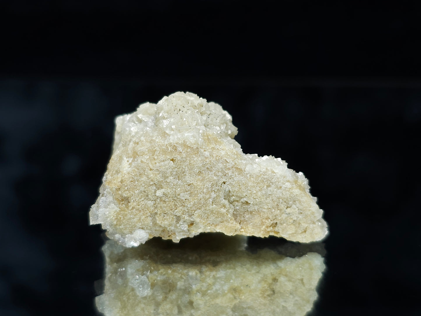 #88023 Cream-white Calcite pseudomorph after Combined form Calcite on matrix