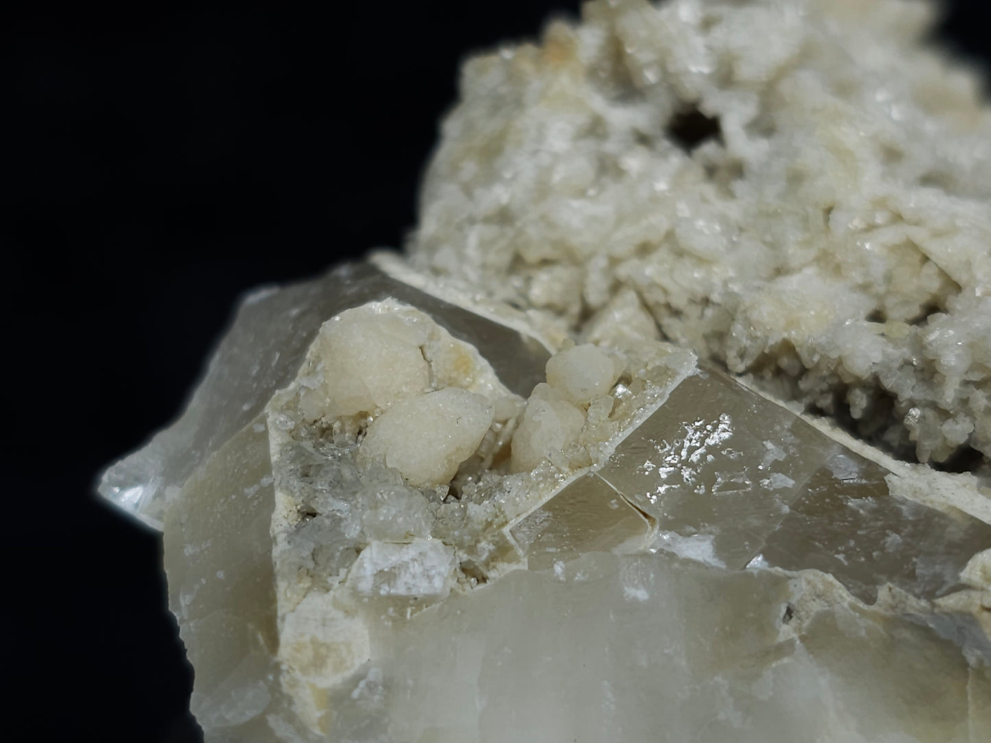 #88040 Calcite pseudomorph after needle Calcite on matrix