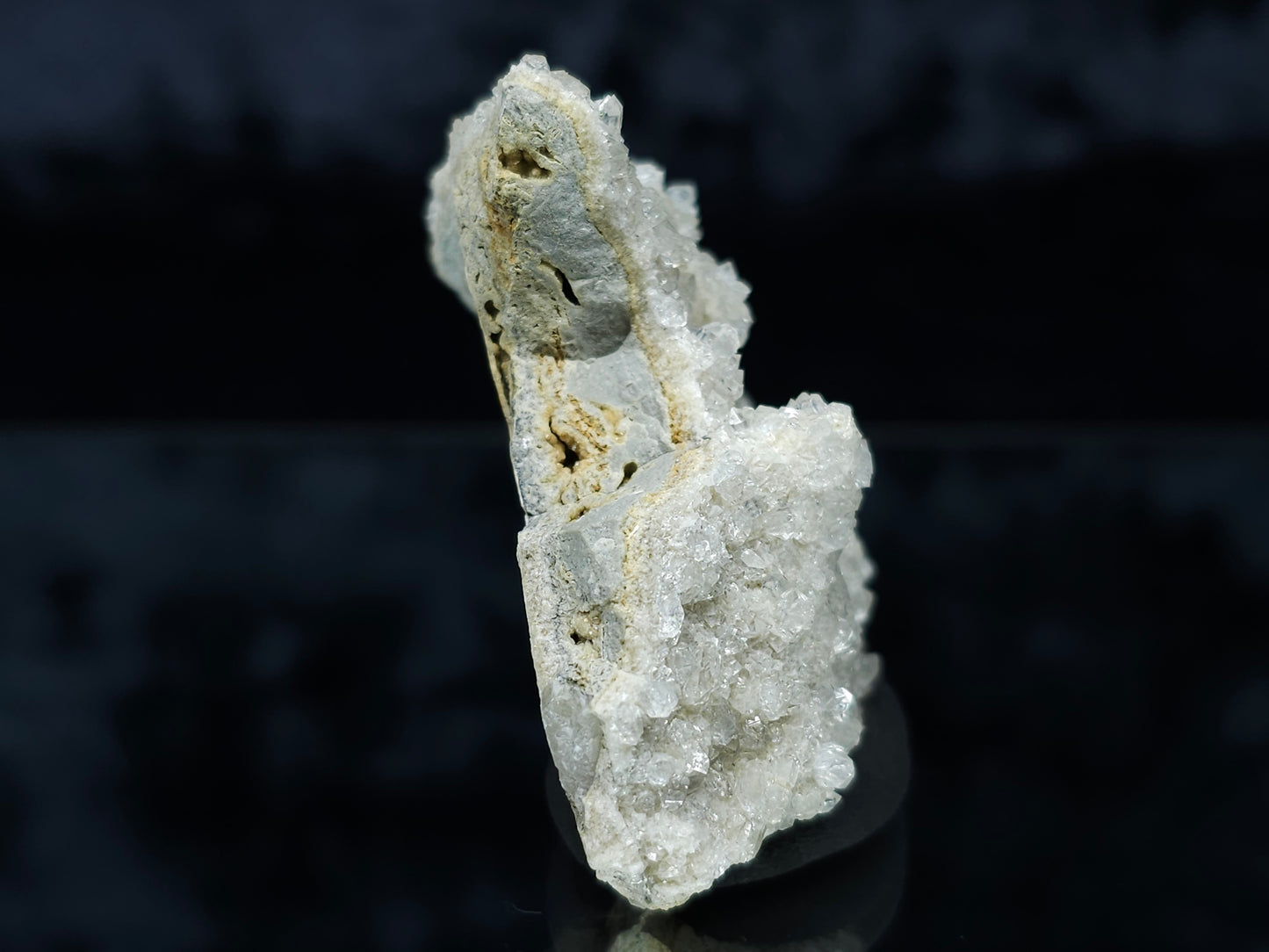 #88075 Spirit Gwindel Quartz on Calcite pseudomorph after Calcite on matrix