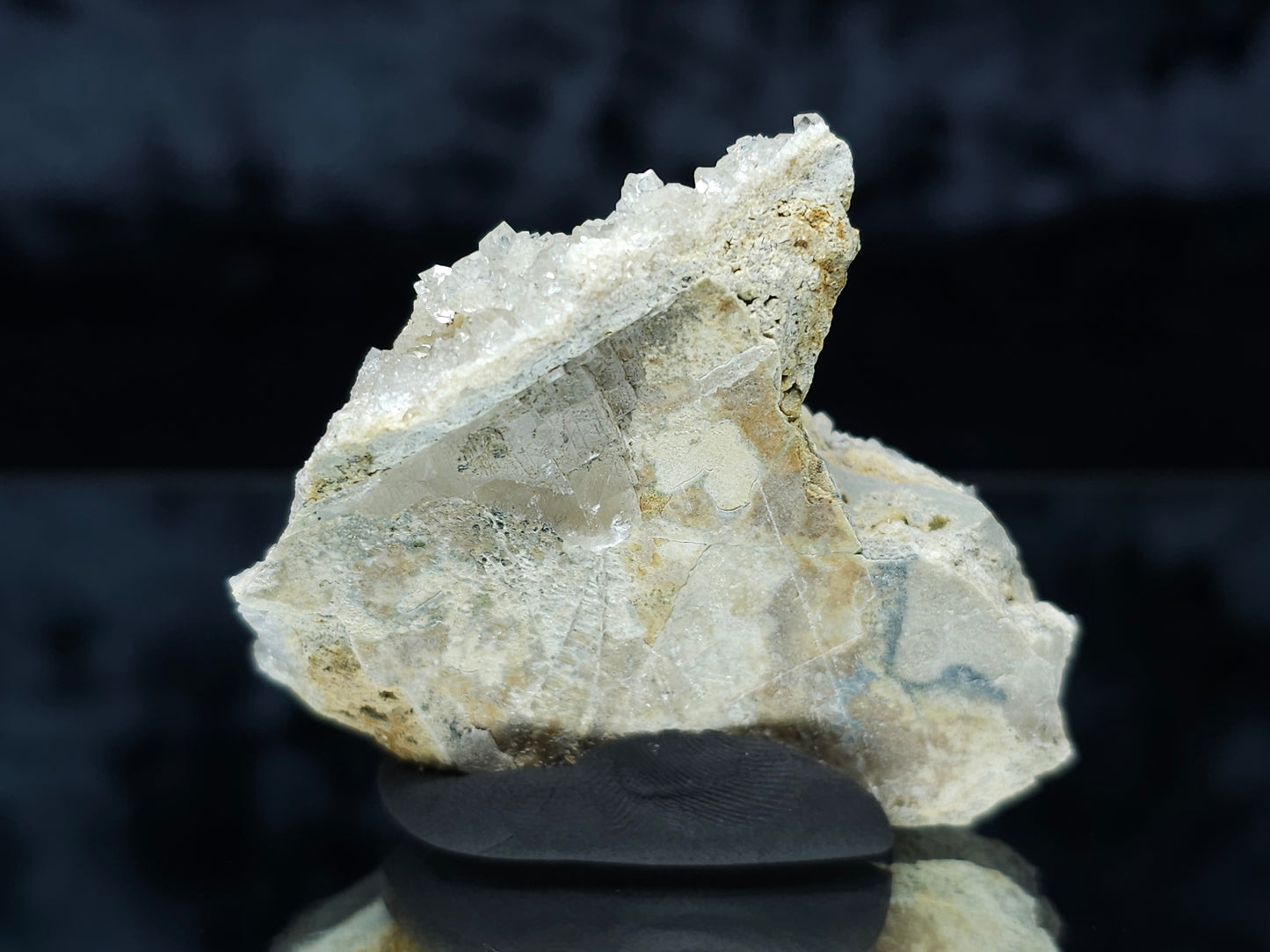 #88075 Spirit Gwindel Quartz on Calcite pseudomorph after Calcite on matrix