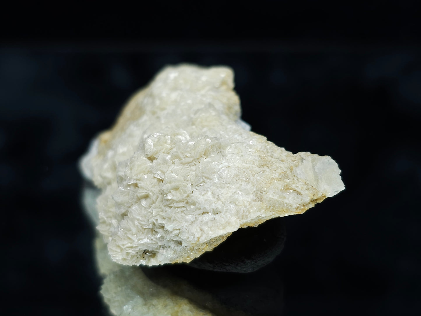 #88082 White Calcite, heavily striated, complex rhombohedral-scalenohedral ( pseudomorph ) after Calcite matrix
