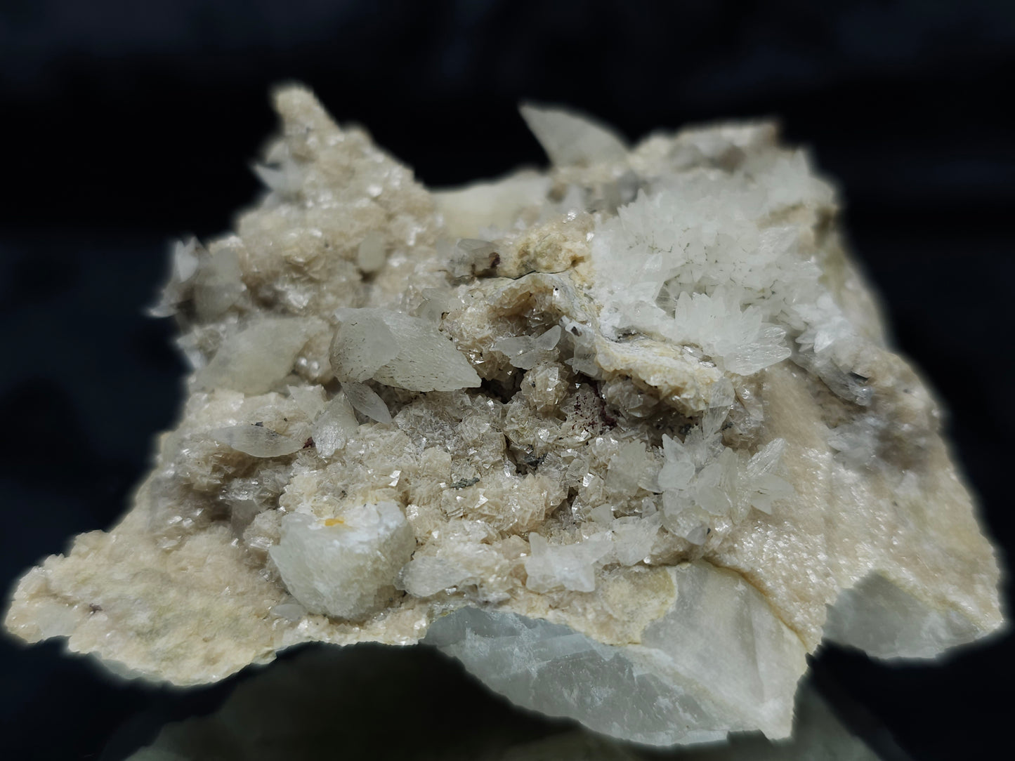 #88087 Hematite and awesome Dogtooth Spar on Calcite pseudomorph after Calcite