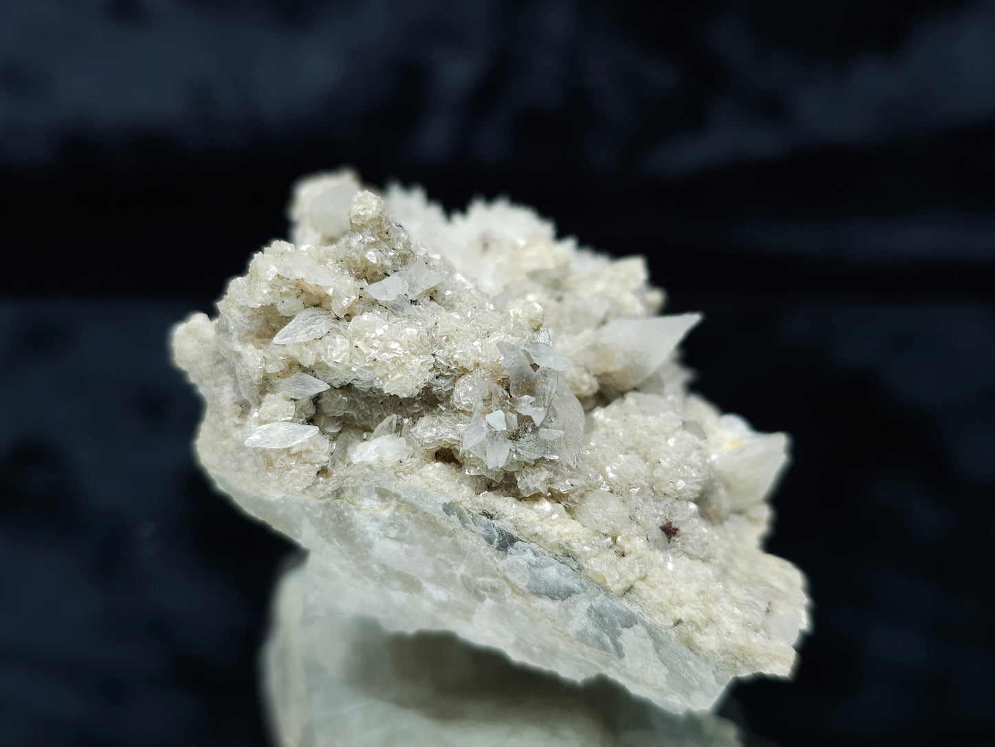 #88087 Hematite and awesome Dogtooth Spar on Calcite pseudomorph after Calcite
