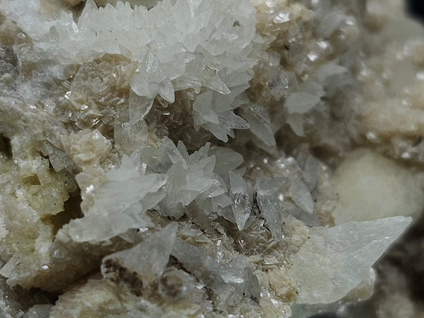 #88087 Hematite and awesome Dogtooth Spar on Calcite pseudomorph after Calcite