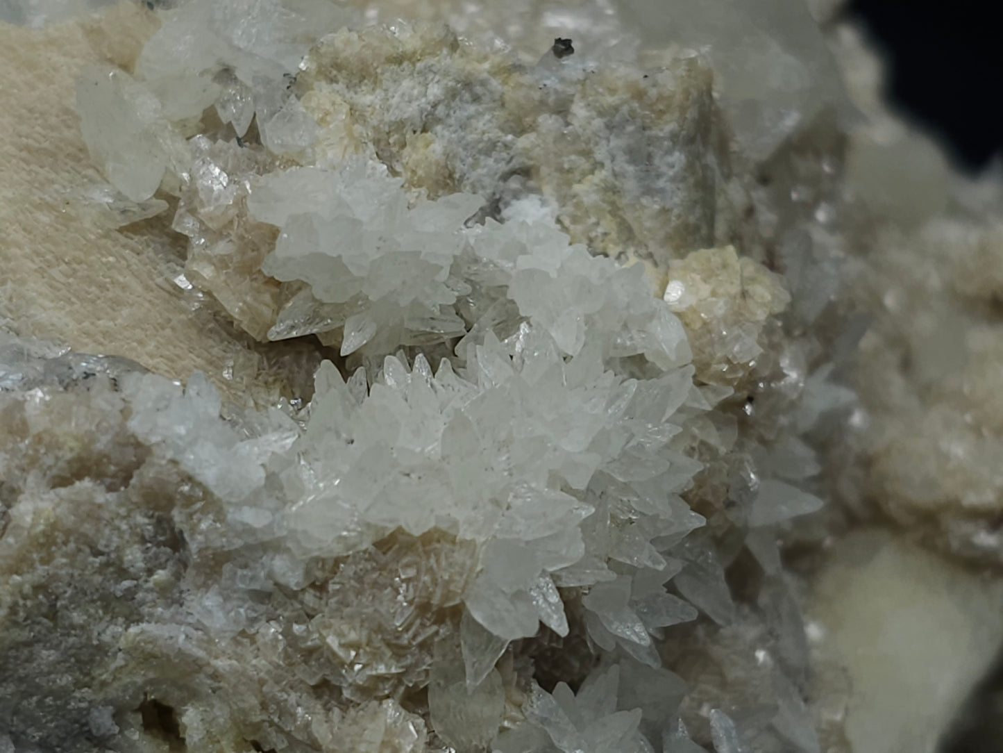 #88087 Hematite and awesome Dogtooth Spar on Calcite pseudomorph after Calcite