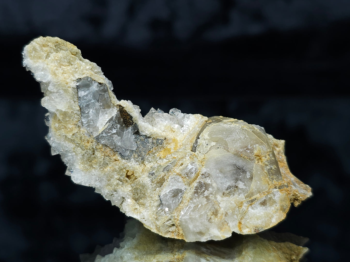 #88094 Spirit Gwindel Quartz on Calcite pseudomorph after Calcite matrix