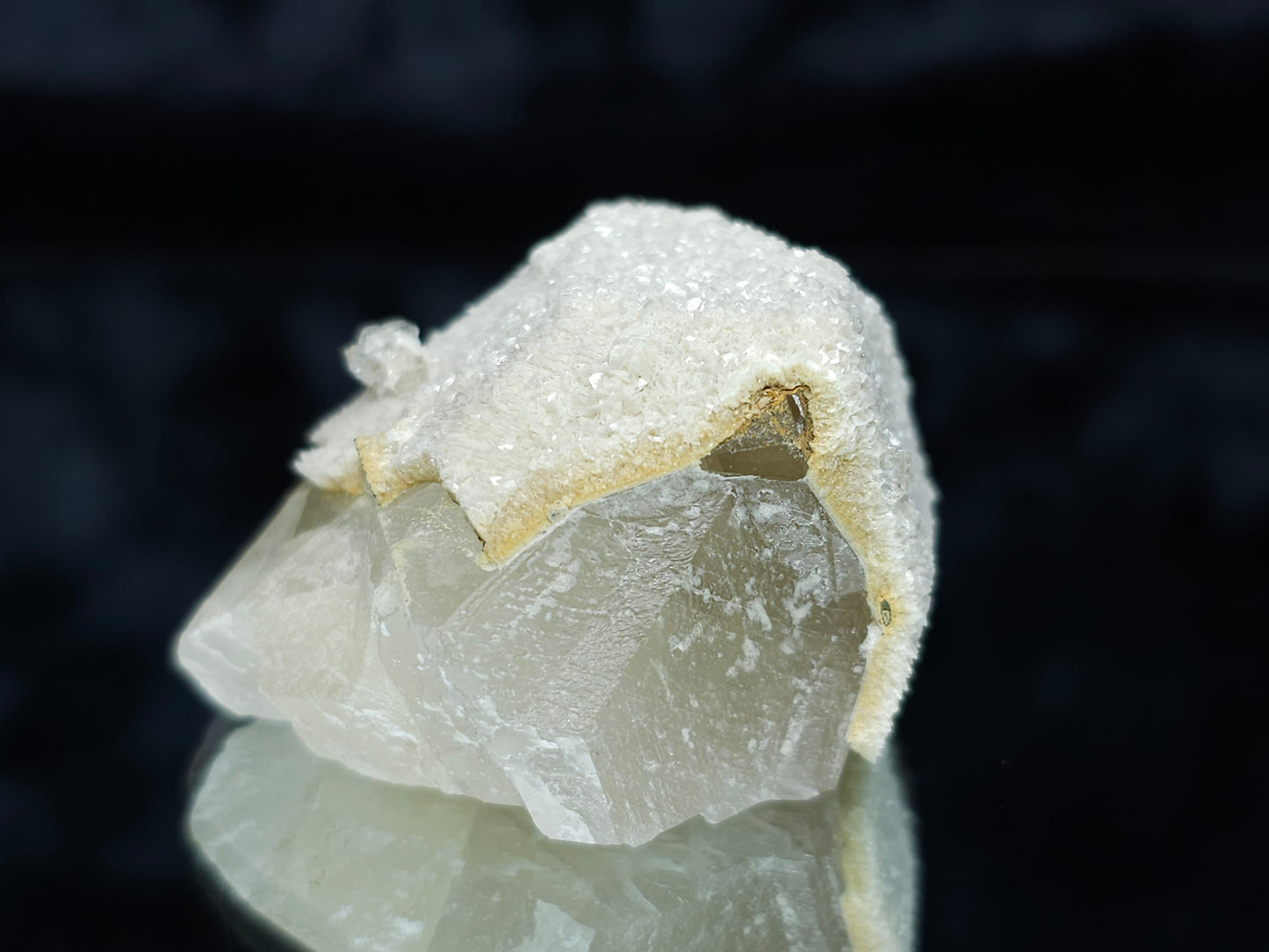 #88095 Spirit Gwindel Quartz on Calcite pseudomorph after Combined form Calcite