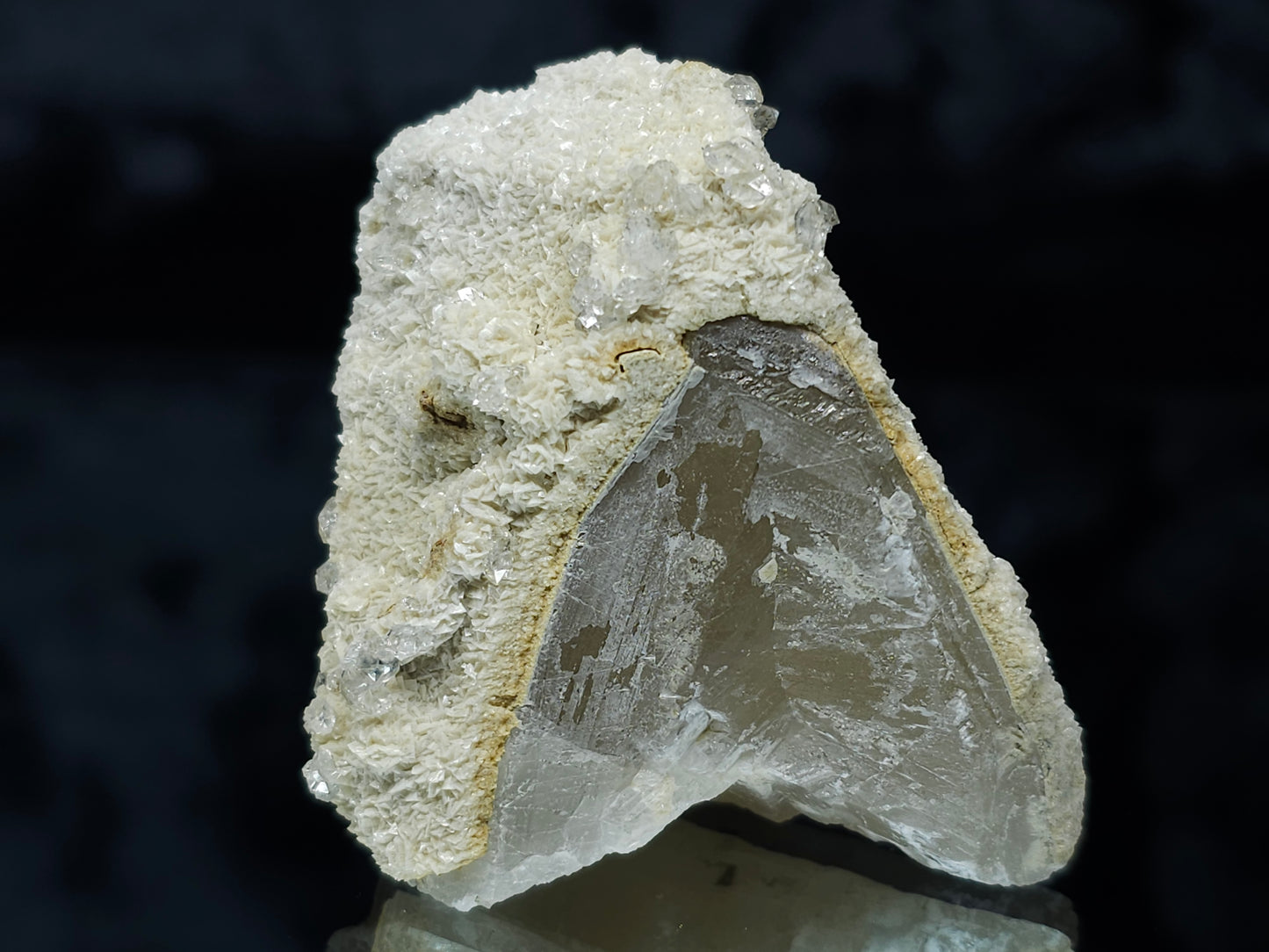 #88096 Spirit Gwindel Quartz on Calcite pseudomorph after Combined form Calcite