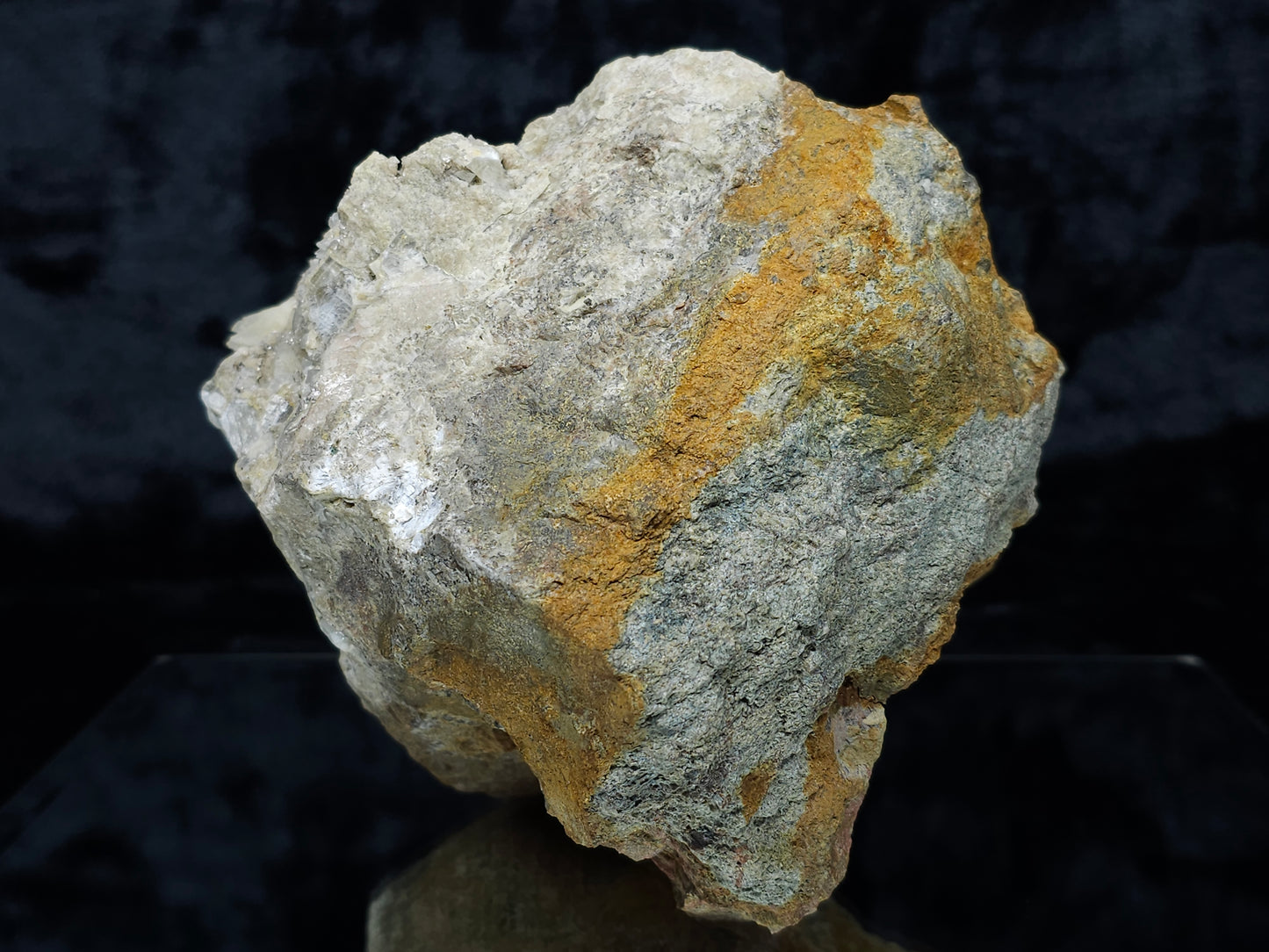 #88107 Hematite and awesome Dogtooth Spar Calcite and Calcite flowers formation on white Calcite pseudomorph after Calcite on matrix