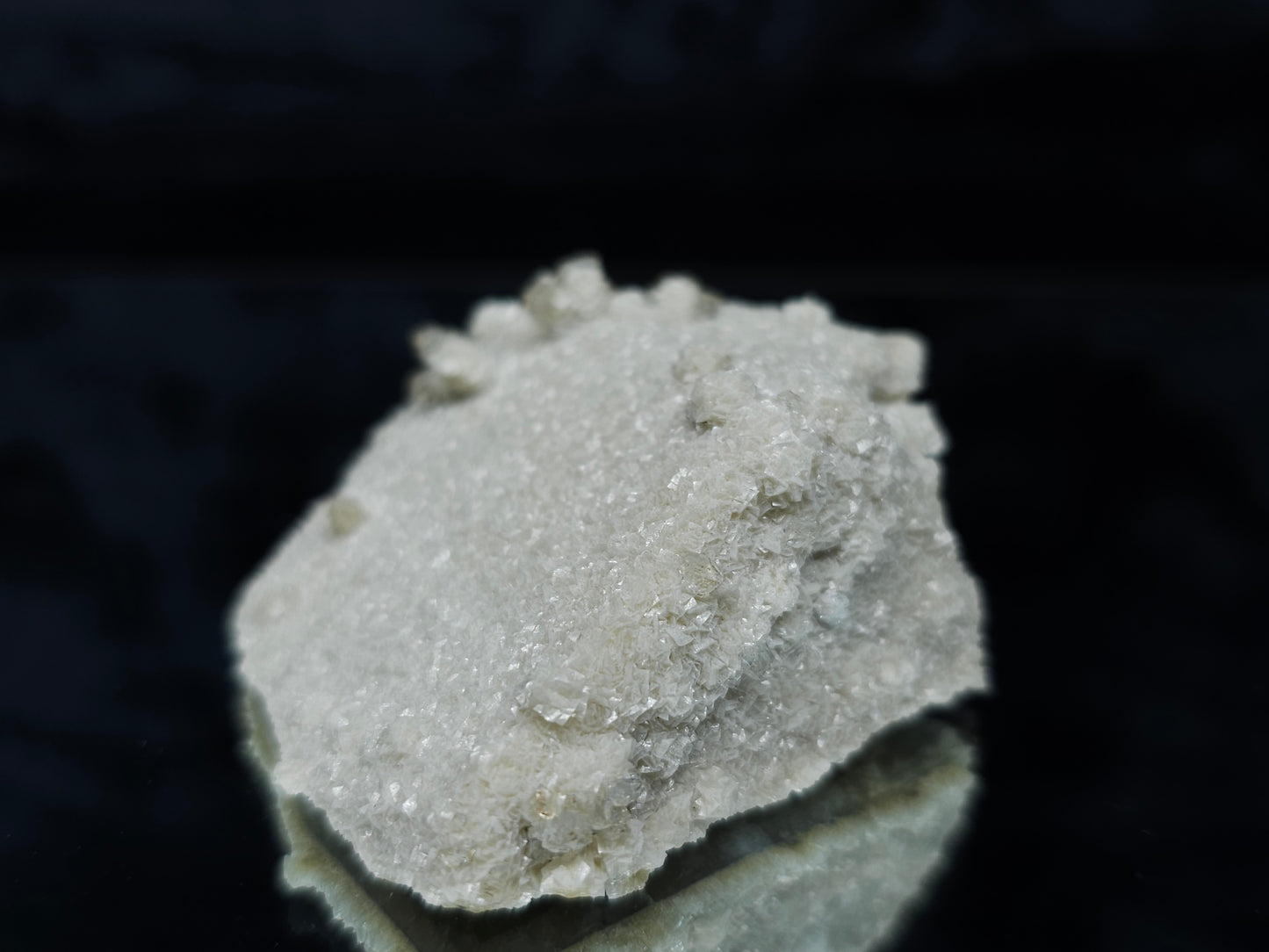 #88117 Spirit Gwindel Quartz on cream-white Calcite pseudomorph after Combined form Calcite