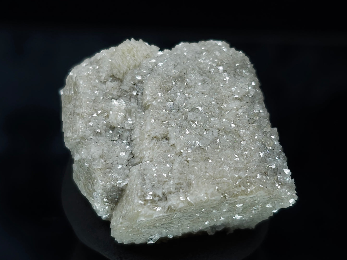 #88119 Spirit Gwindel Quartz cream-white Calcite pseudomorph after Combined form Calcite