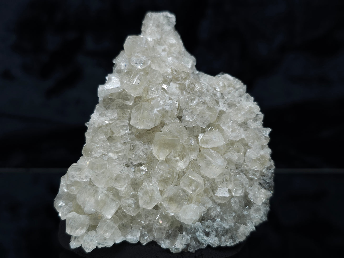 #33072 Super clear Nailhead Spar Calcite cluster, Chalcopyrite ore and multiple small fossils in the matrix