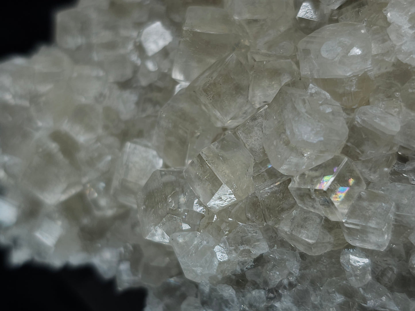 #33072 Super clear Nailhead Spar Calcite cluster, Chalcopyrite ore and multiple small fossils in the matrix