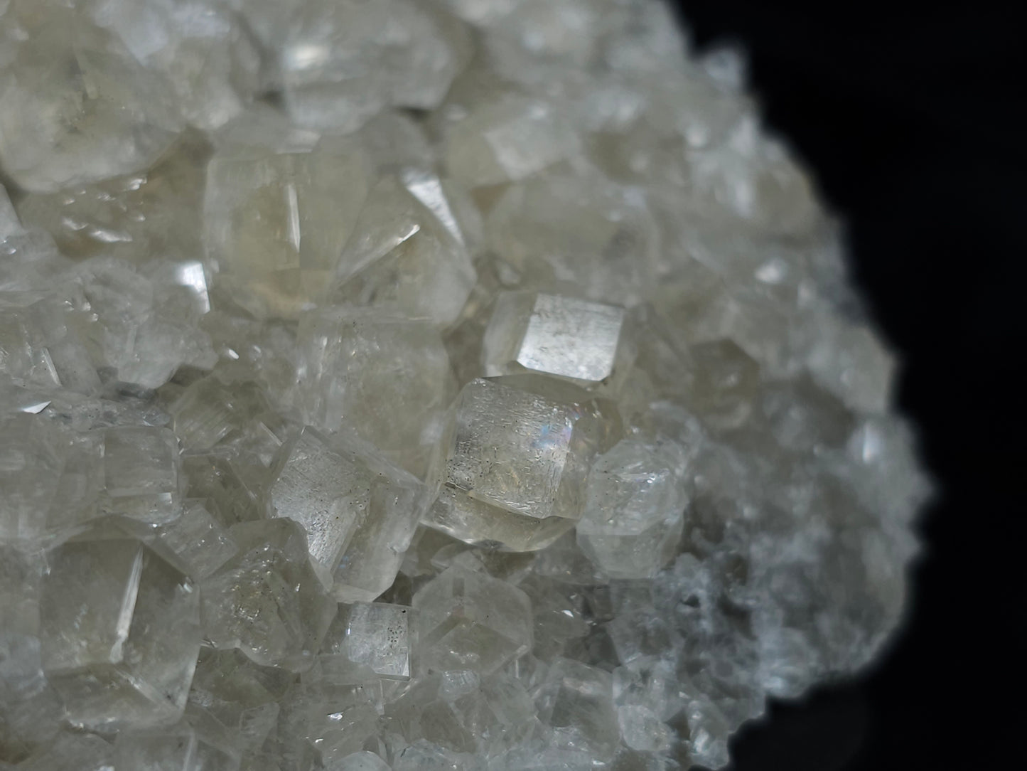 #33072 Super clear Nailhead Spar Calcite cluster, Chalcopyrite ore and multiple small fossils in the matrix