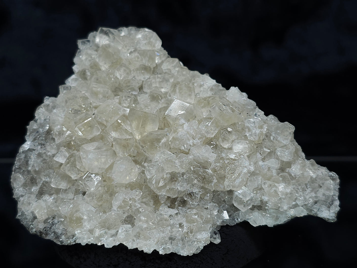 #33072 Super clear Nailhead Spar Calcite cluster, Chalcopyrite ore and multiple small fossils in the matrix