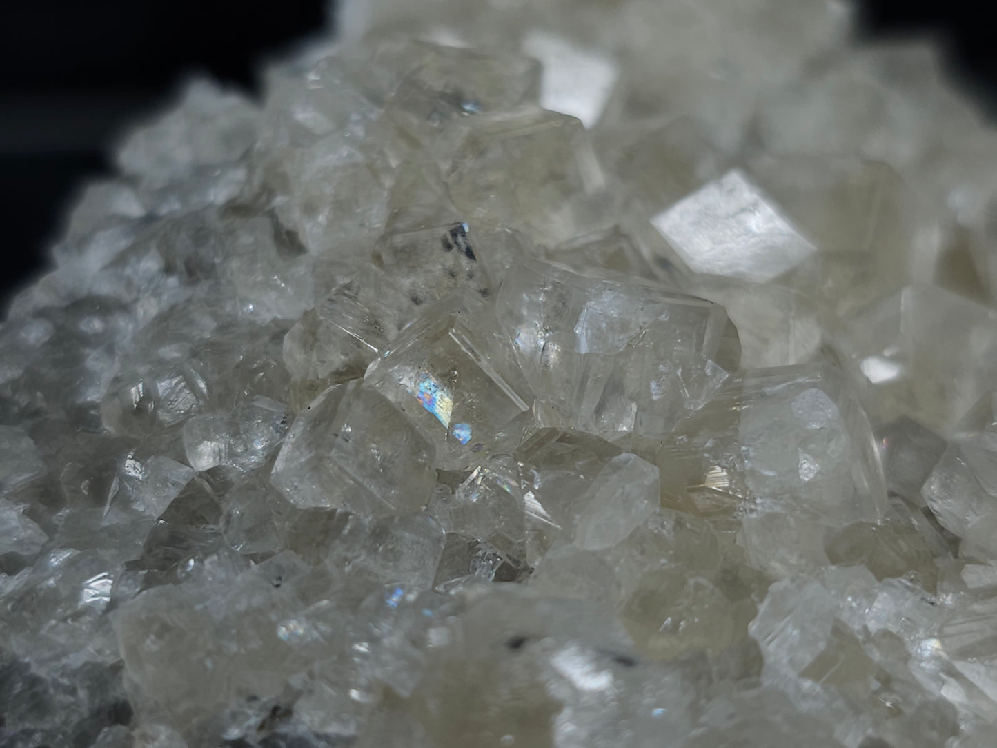 #33072 Super clear Nailhead Spar Calcite cluster, Chalcopyrite ore and multiple small fossils in the matrix