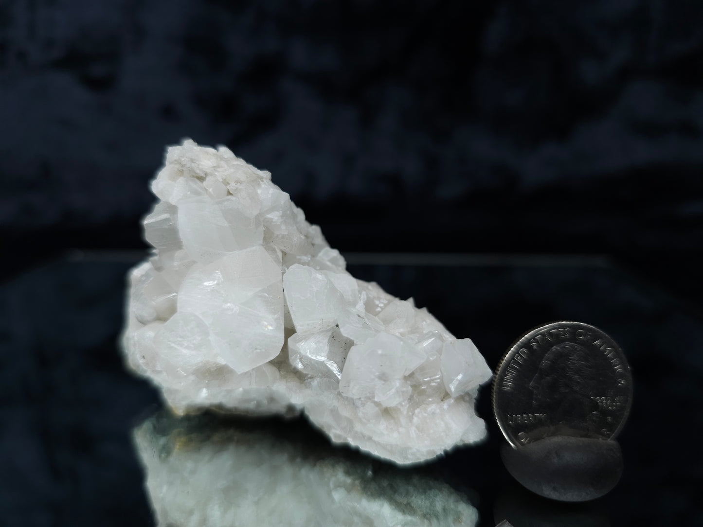 #11061 Clear Combined form Calcite on white Calcite