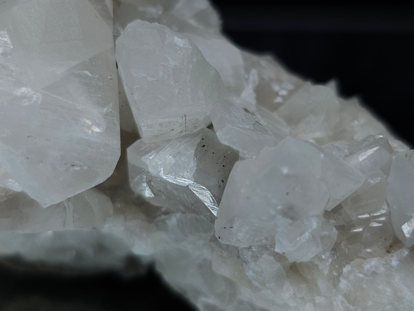 #11061 Clear Combined form Calcite on white Calcite