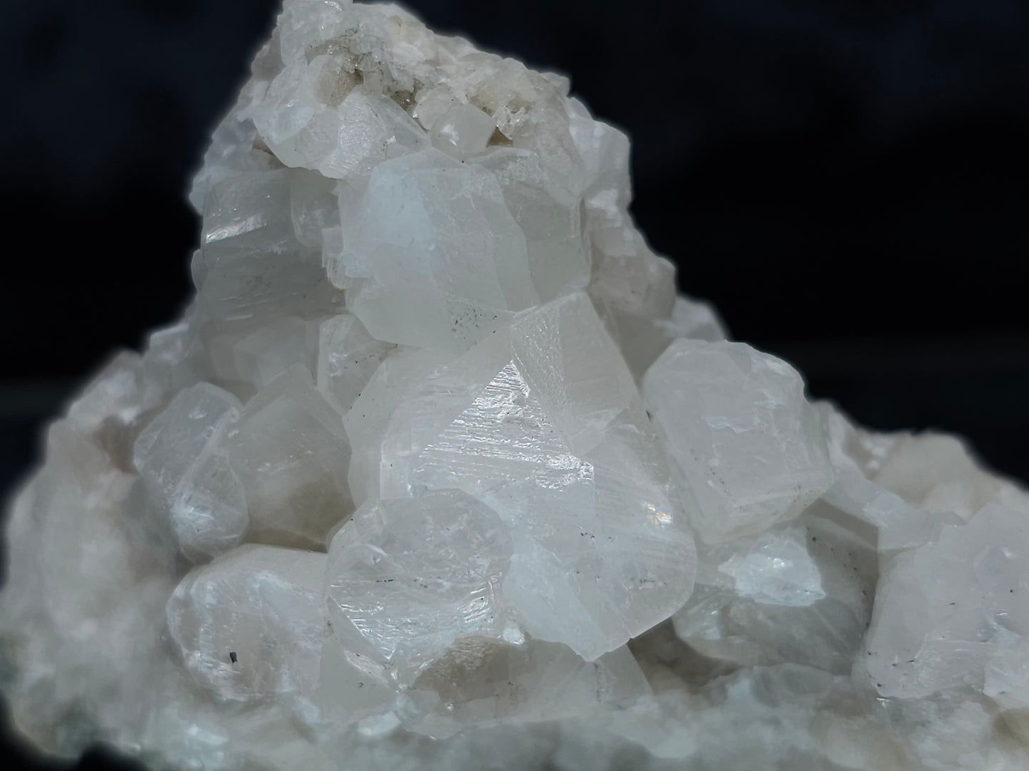 #11061 Clear Combined form Calcite on white Calcite