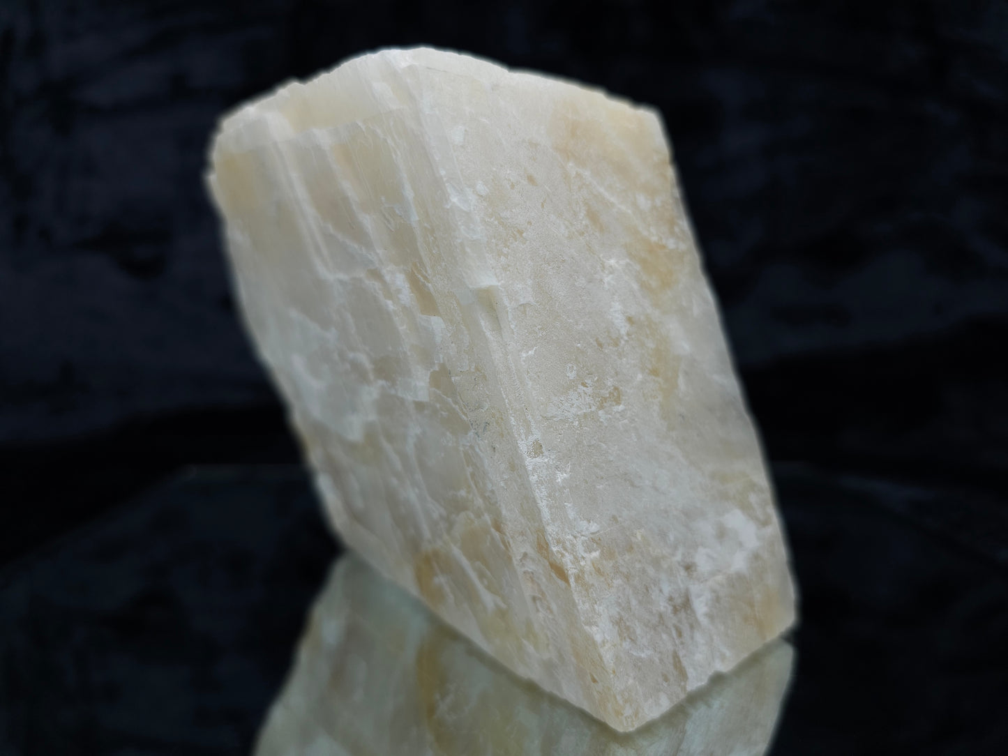 #11361 Honey Calcite block with natural angle