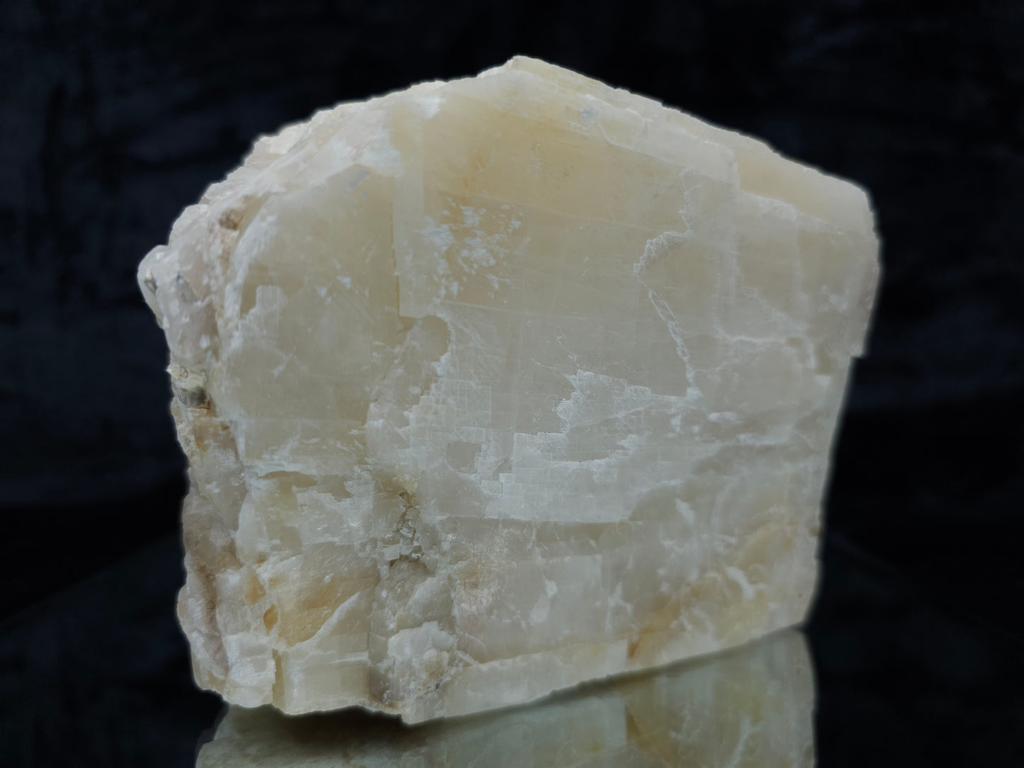 #11361 Honey Calcite block with natural angle