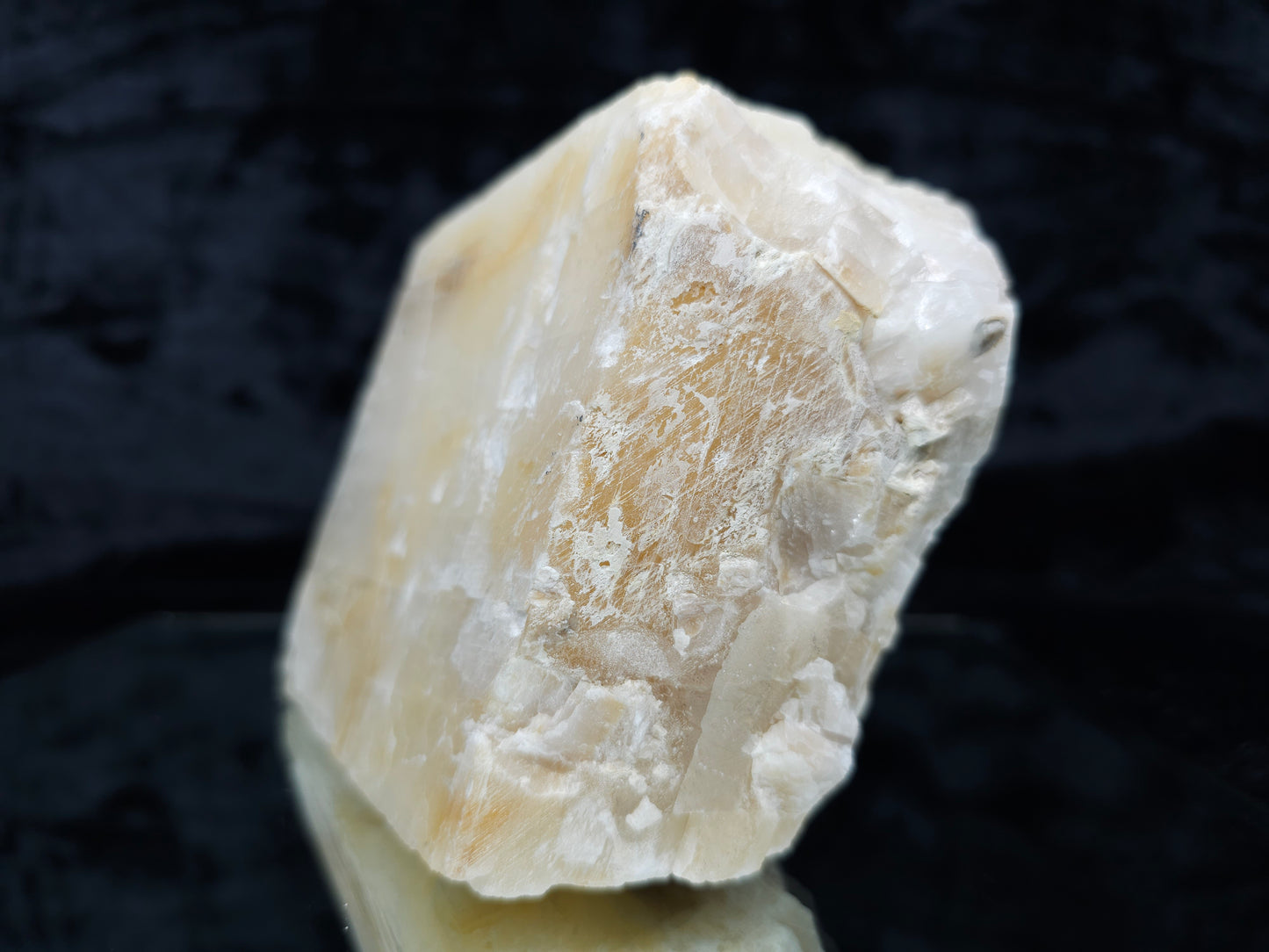#11361 Honey Calcite block with natural angle