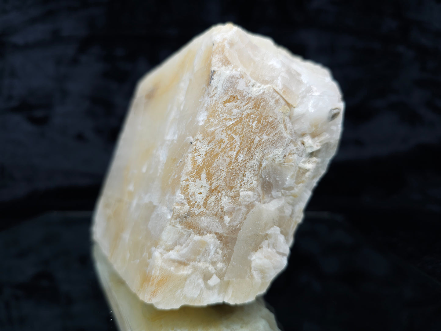 #11361 Honey Calcite block with natural angle