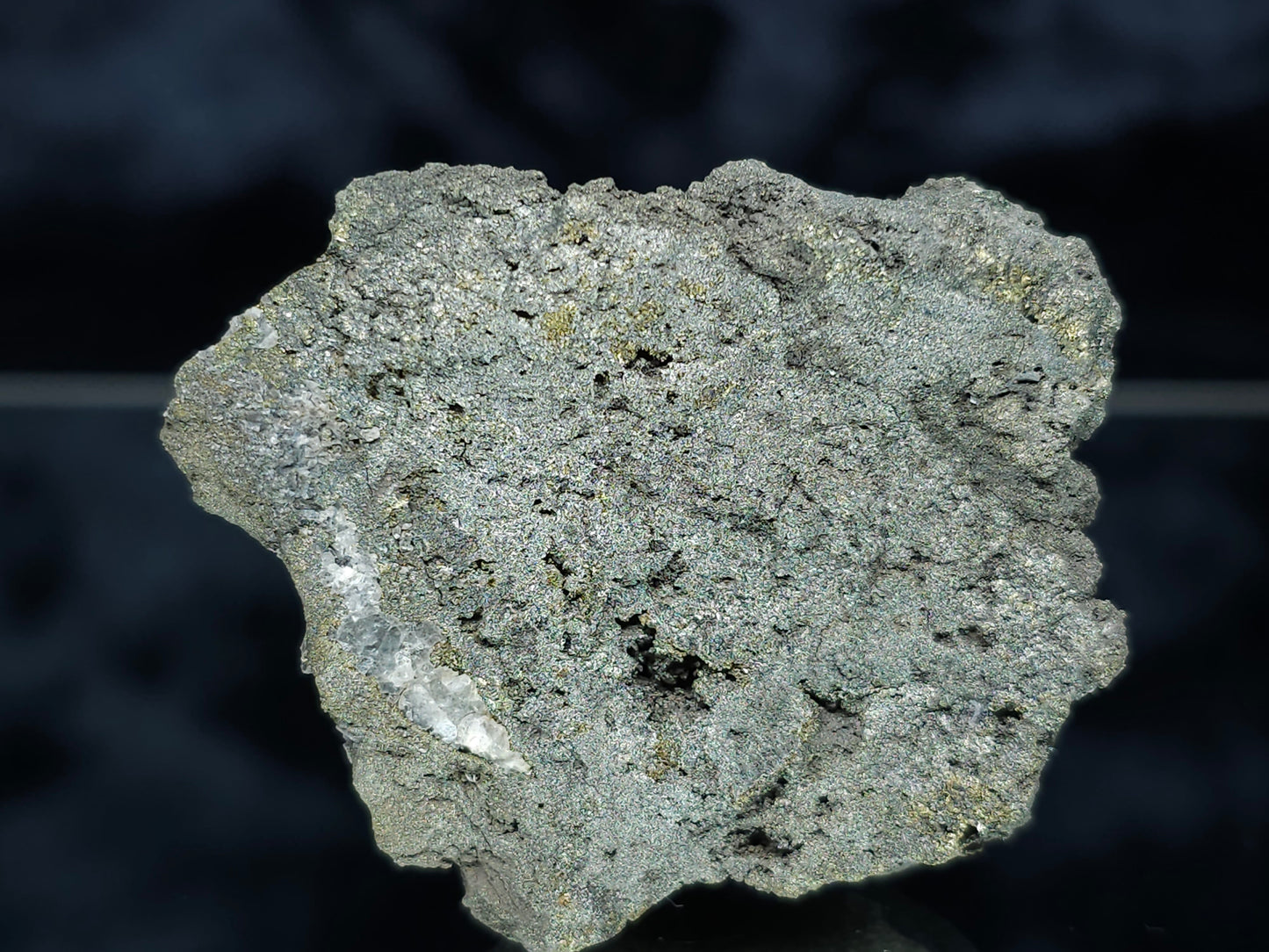#55012 Fossil flower with golden Chalcopyrite coating with small pieces of Calcite