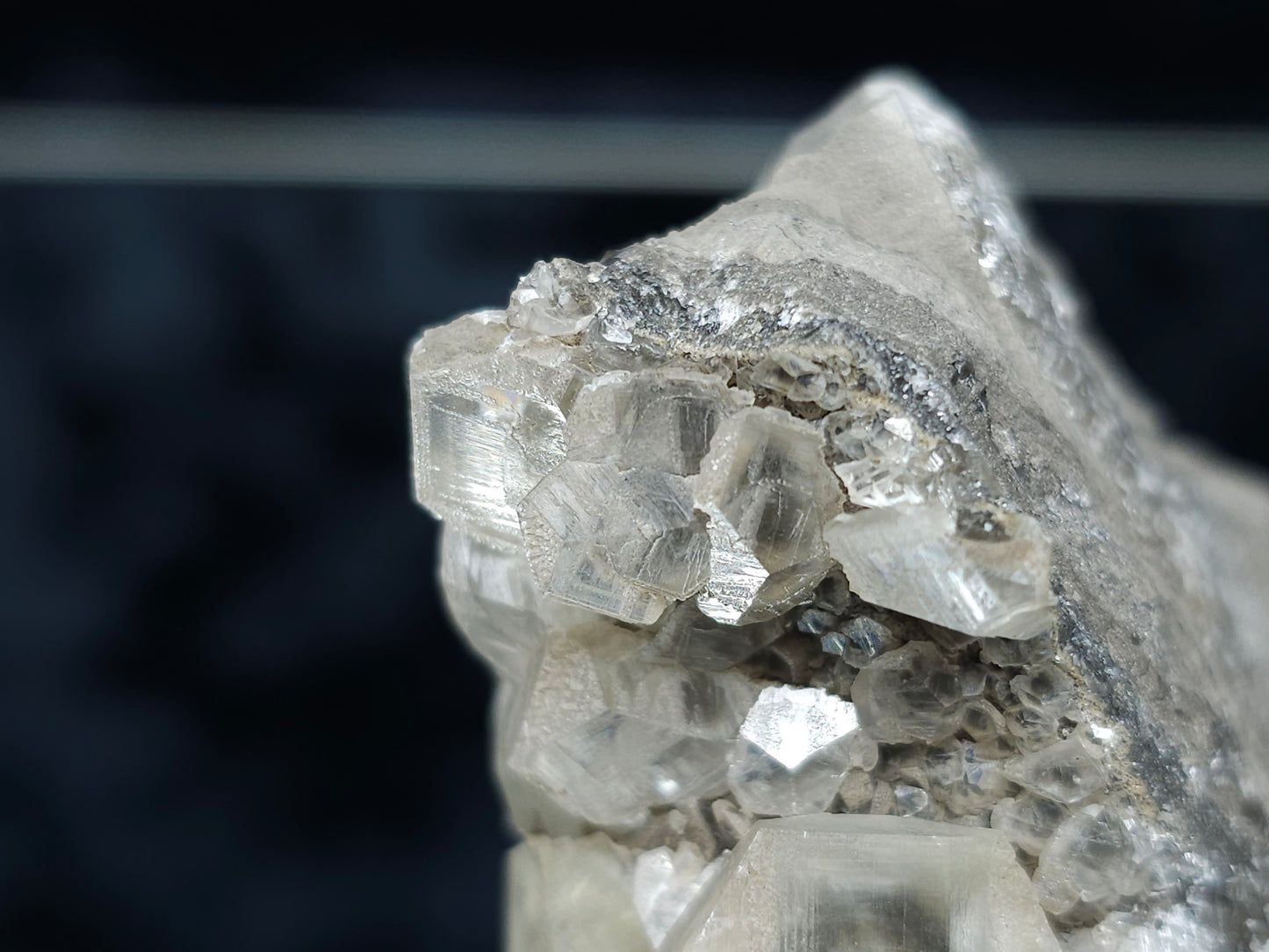 #33139 Phantom Nailhead Spar Calcite cluster with Chalcopyrite ore and multiple small fossils in the matrix