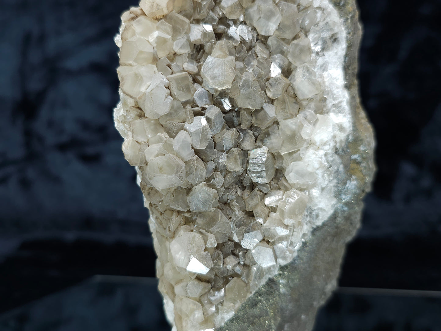 #33172 Phantom Nailhead Spar Calcite cluster with Chalcopyrite ore and multiple small fossils in the matrix