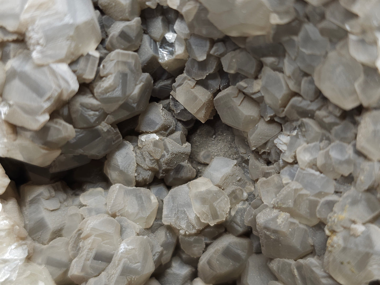 #33175 Double phantom Nailhead and clear Nailhead Spar Calcite cluster with Chalcopyrite ore and multiple small fossils in the matrix
