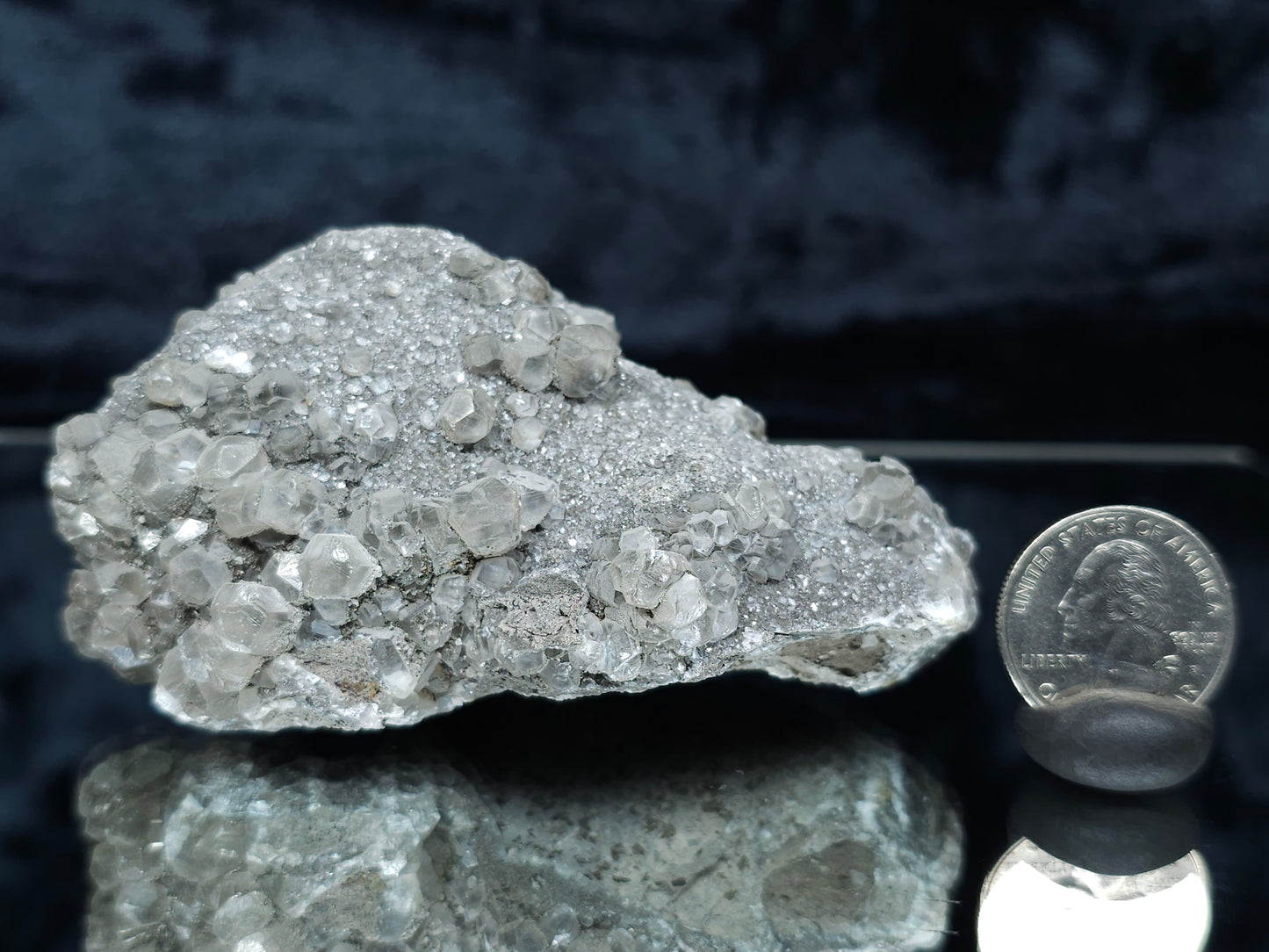 #33186 Double phantom Nailhead Spar Calcite cluster with Chalcopyrite ore and multiple small fossils in the matrix