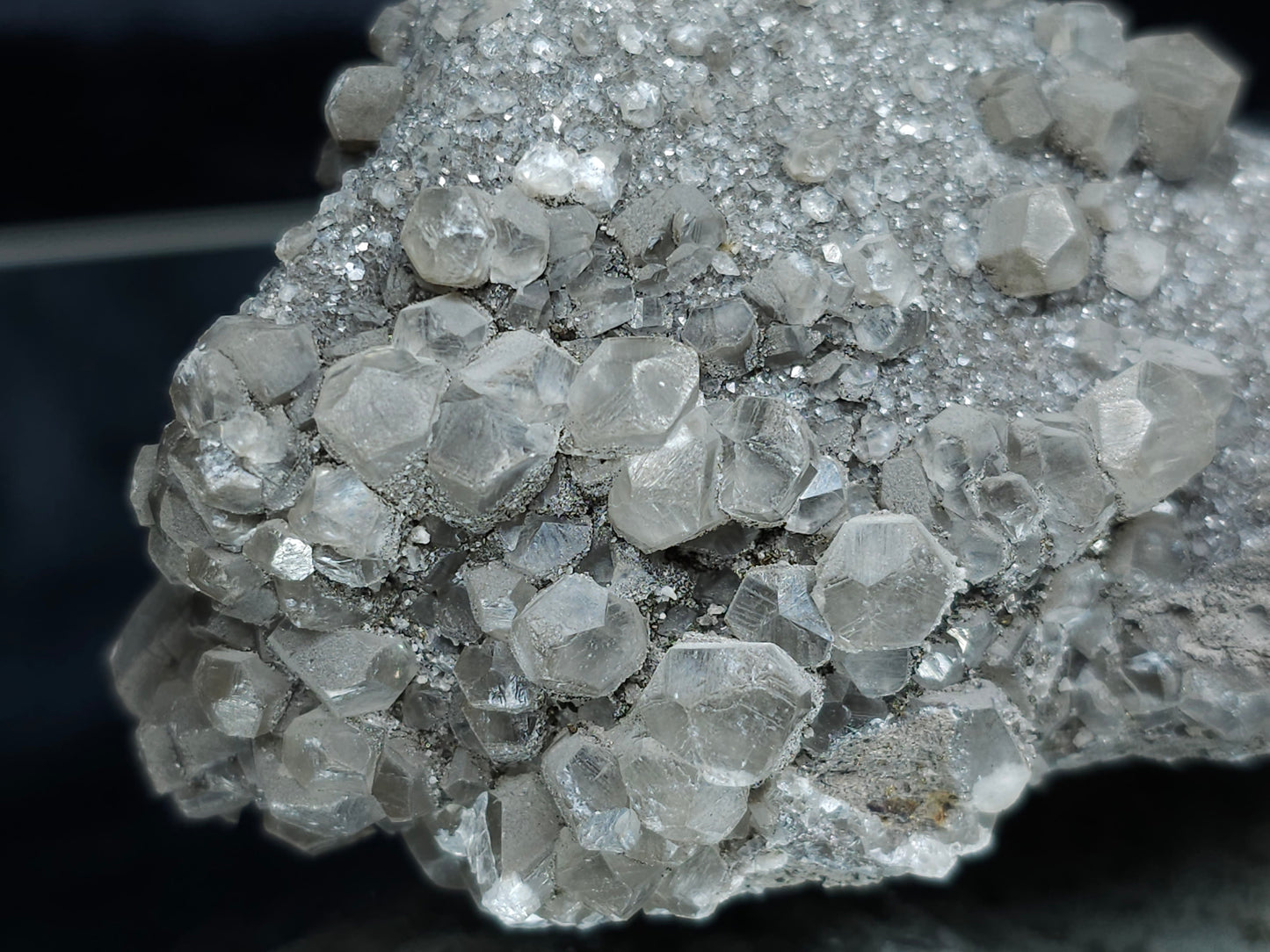 #33186 Double phantom Nailhead Spar Calcite cluster with Chalcopyrite ore and multiple small fossils in the matrix